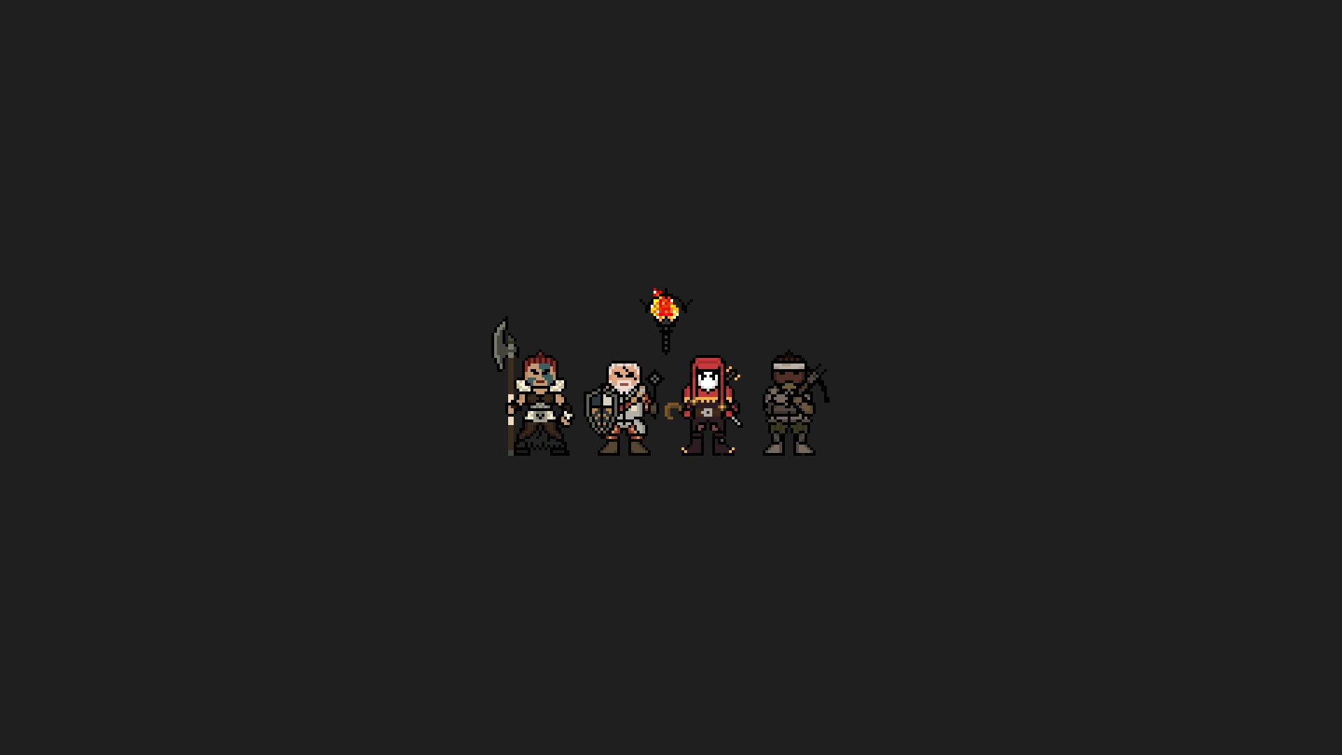 dark, group of people, 1080P, darkest dungeon video games dark pixel art, arts culture and entertainment, city, lifestyles, human representation, black background, HD Wallpaper