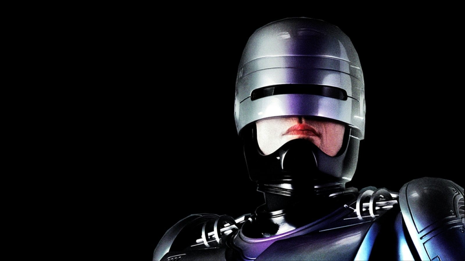 sports helmet, copy space, protection, silver colored, close-up, safety, obscured face, 720P, studio shot, black background, cut out, RoboCop, unrecognizable person, HD Wallpaper