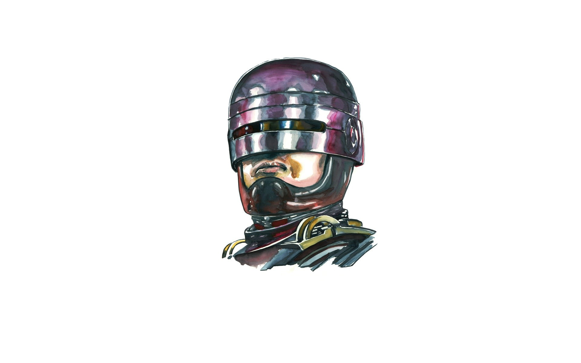 movies, RoboCop, minimalism, 1080P, artwork, HD Wallpaper