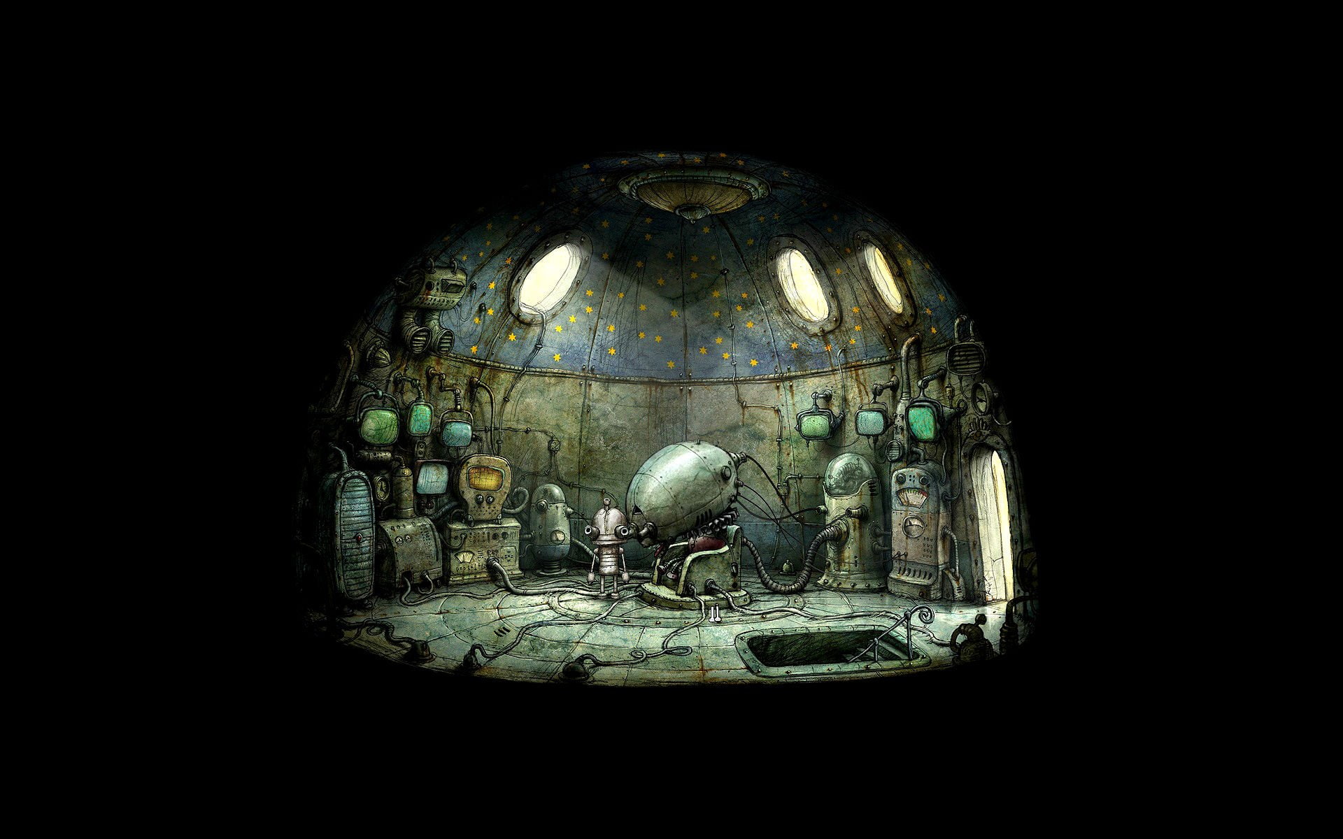 1080P, family, point and click, steampunk, adventure, puzzle, robot, machinarium, graphic, sci fi, HD Wallpaper