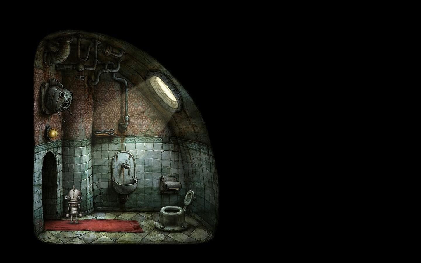 sculpture, wood - material, creativity, copy space, spirituality, dark, art and craft, indoors, human representation, machinarium, 720P, still life, ornate, HD Wallpaper