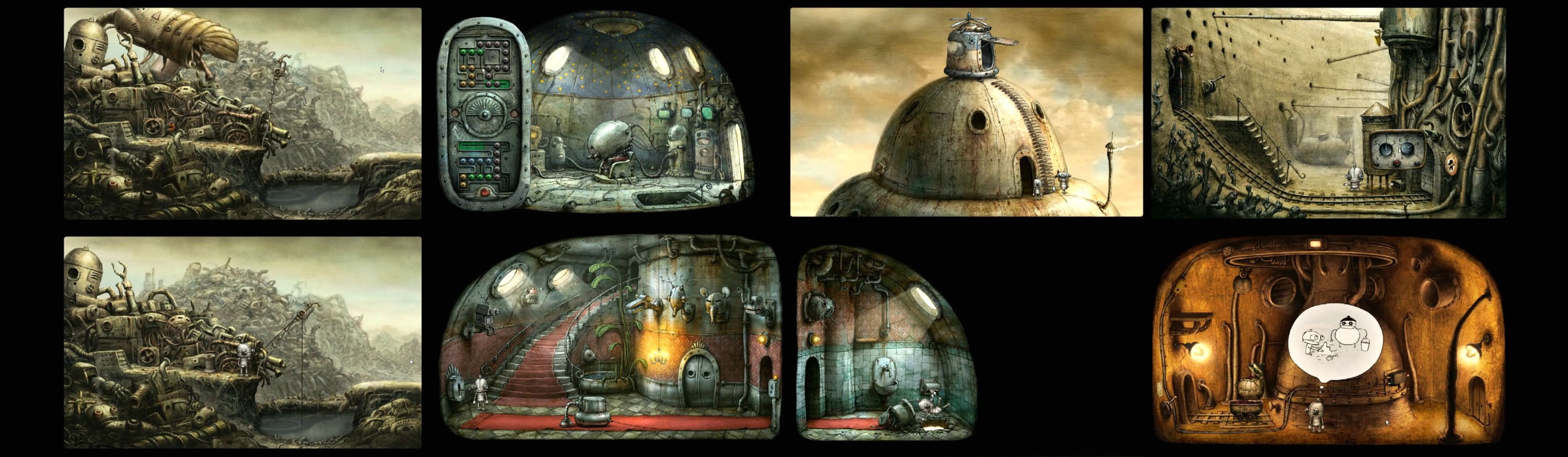 point and click, puzzle, steampunk, adventure, machinarium, robot, sci fi, 2K, graphic, family, HD Wallpaper