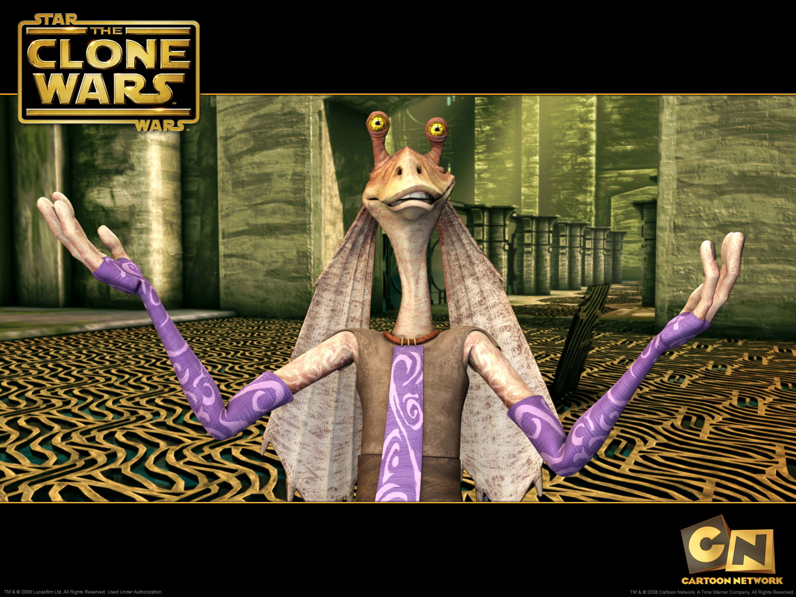 wars, clone, cartoon, 720P, jar, network, star, binks, HD Wallpaper