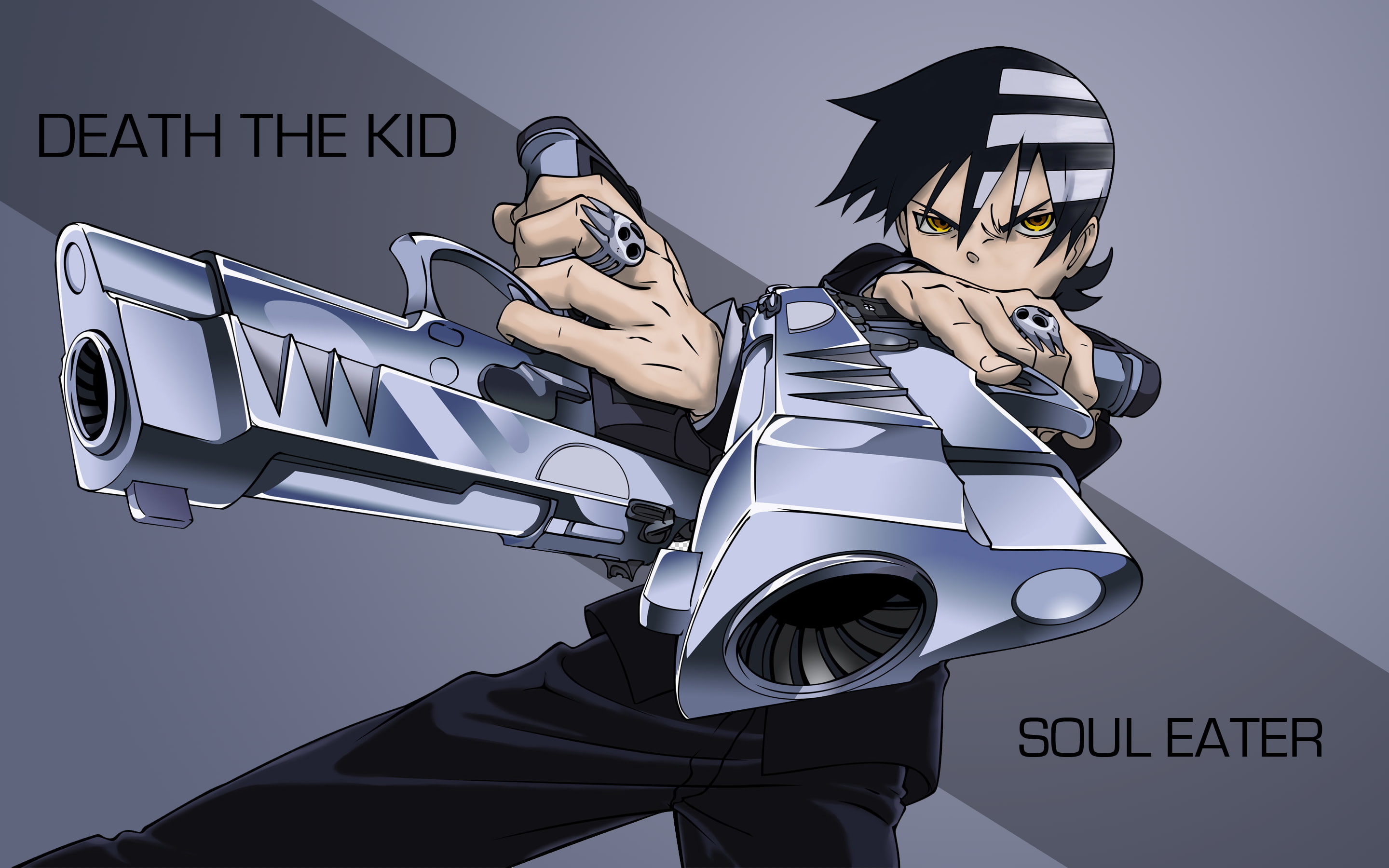 2K, gun, Death The Kid, anime, anime boys, Soul Eater, HD Wallpaper