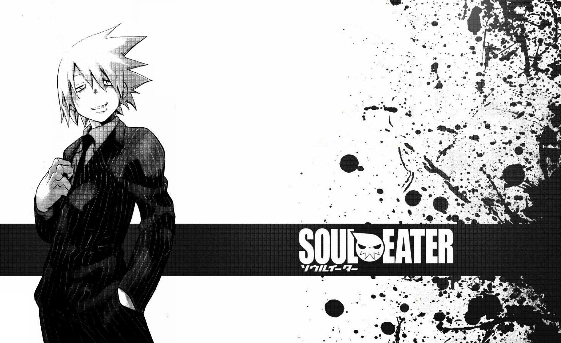 long hair, Soul Eater, fashion, anime, indoors, monochrome, lifestyles, young women, Soul Evans, digital composite, three quarter length, young adult, waist up, HD Wallpaper
