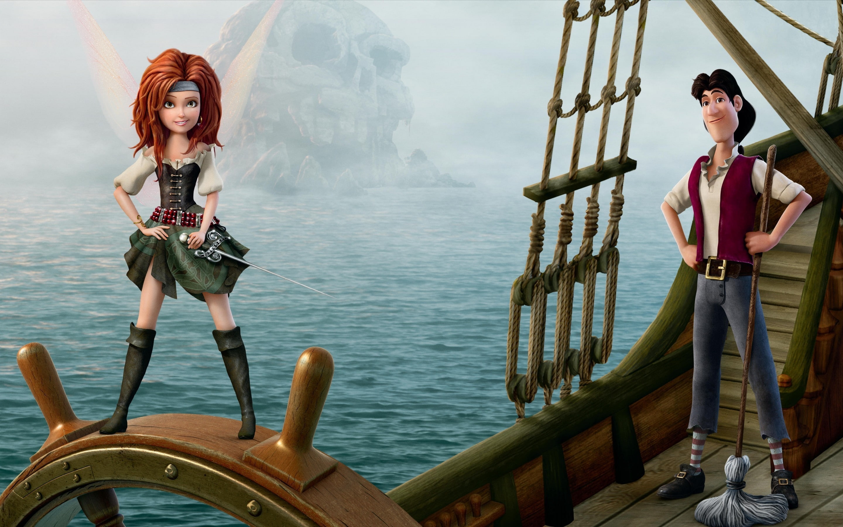 zarina, fairy, movie, 2K, pirate, cartoon, disney fairies, fairy pirates, HD Wallpaper