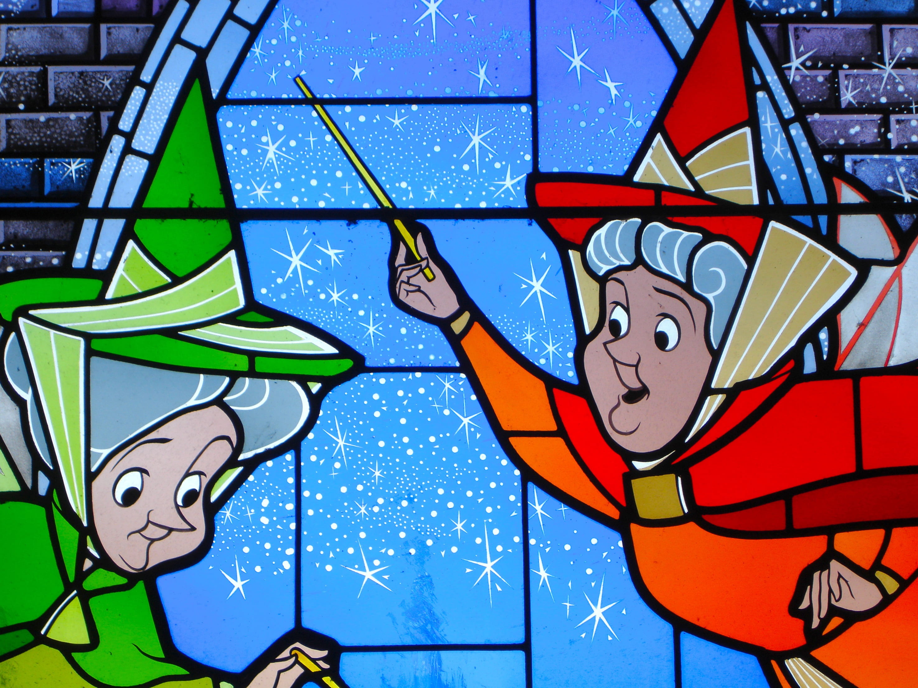 fairies, wand, wall, built structure, standing, art and craft, water, star - space, mural, 2K, design, blue, godmother, city, arts culture and entertainment, HD Wallpaper