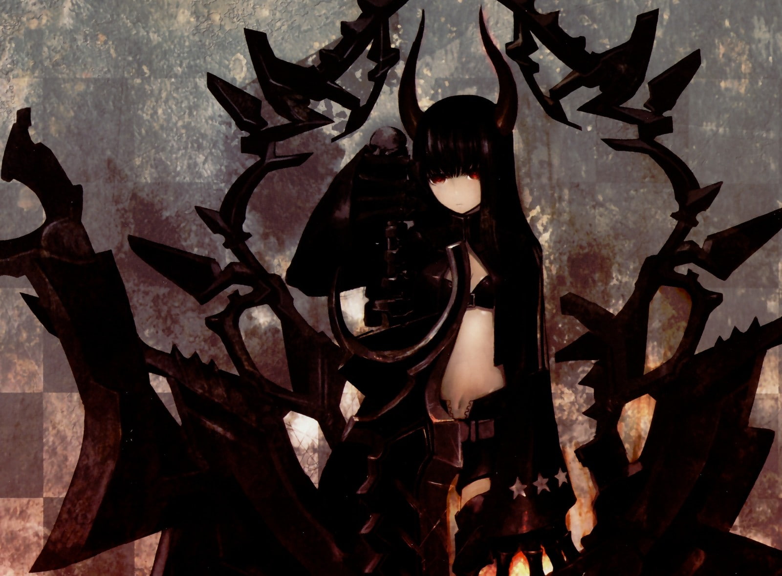 Black Gold Saw, rusty, no people, 720P, creativity, horns, shadow, machinery, architecture, disguise, wood - material, gear, old, art and craft, anime, HD Wallpaper