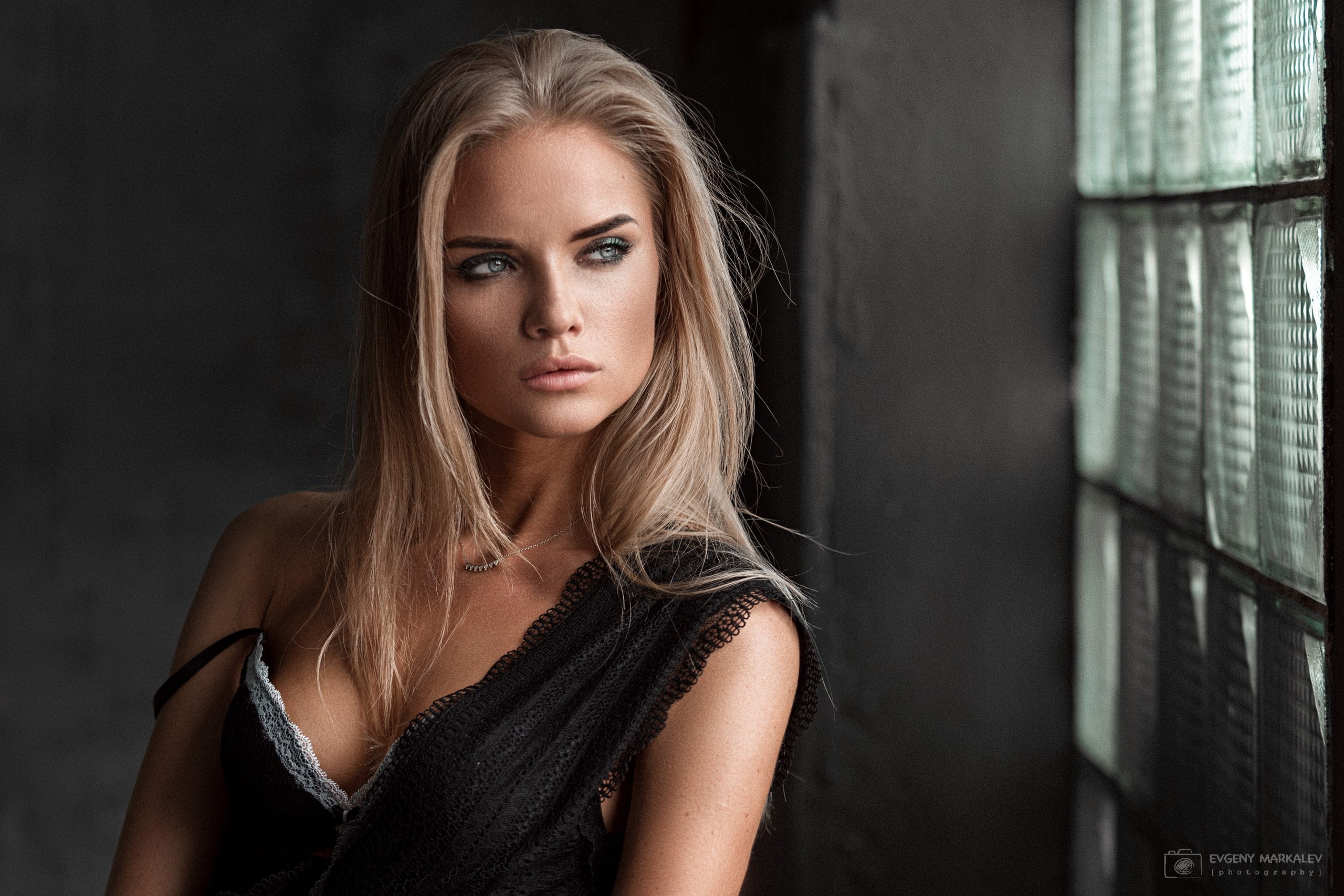 hair, young adult, beautiful people, face, one person, contemplation, headshot, Evgeny Markalev, beauty, blonde, blue eyes, young women, adult, 2K, portrait, HD Wallpaper