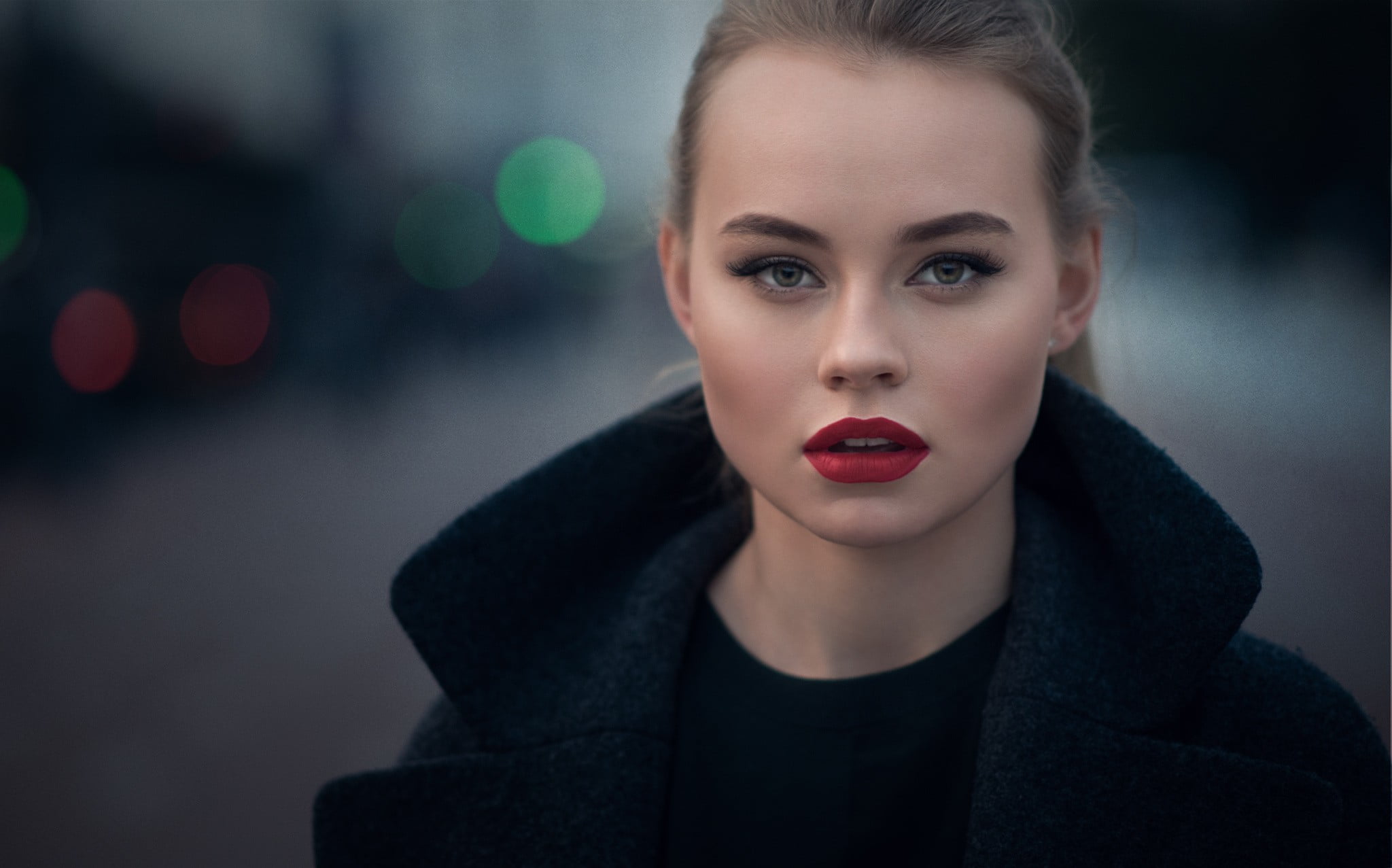 body part, Ekaterina Ivanova, human lips, one person, portrait, headshot, hair, human face, young adult, women, beauty, beautiful woman, young women, red lipstick, HD Wallpaper