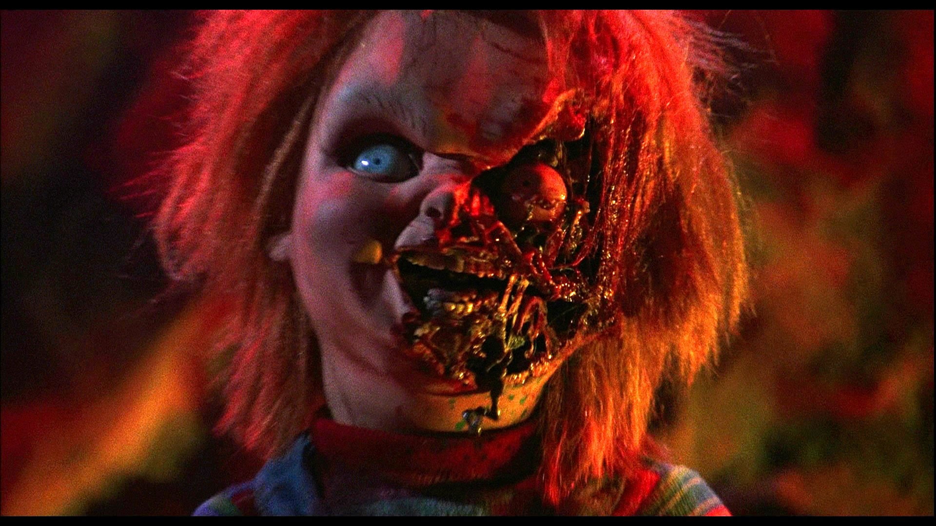 horror, 1080P, scary, chucky, blood, demon, skull, creepy, childs, play, dark, HD Wallpaper