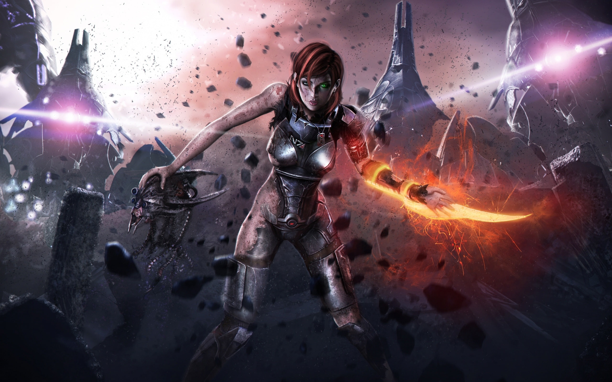 Female, Injured, 2K, Mass, Effect, Soldier, HD Wallpaper