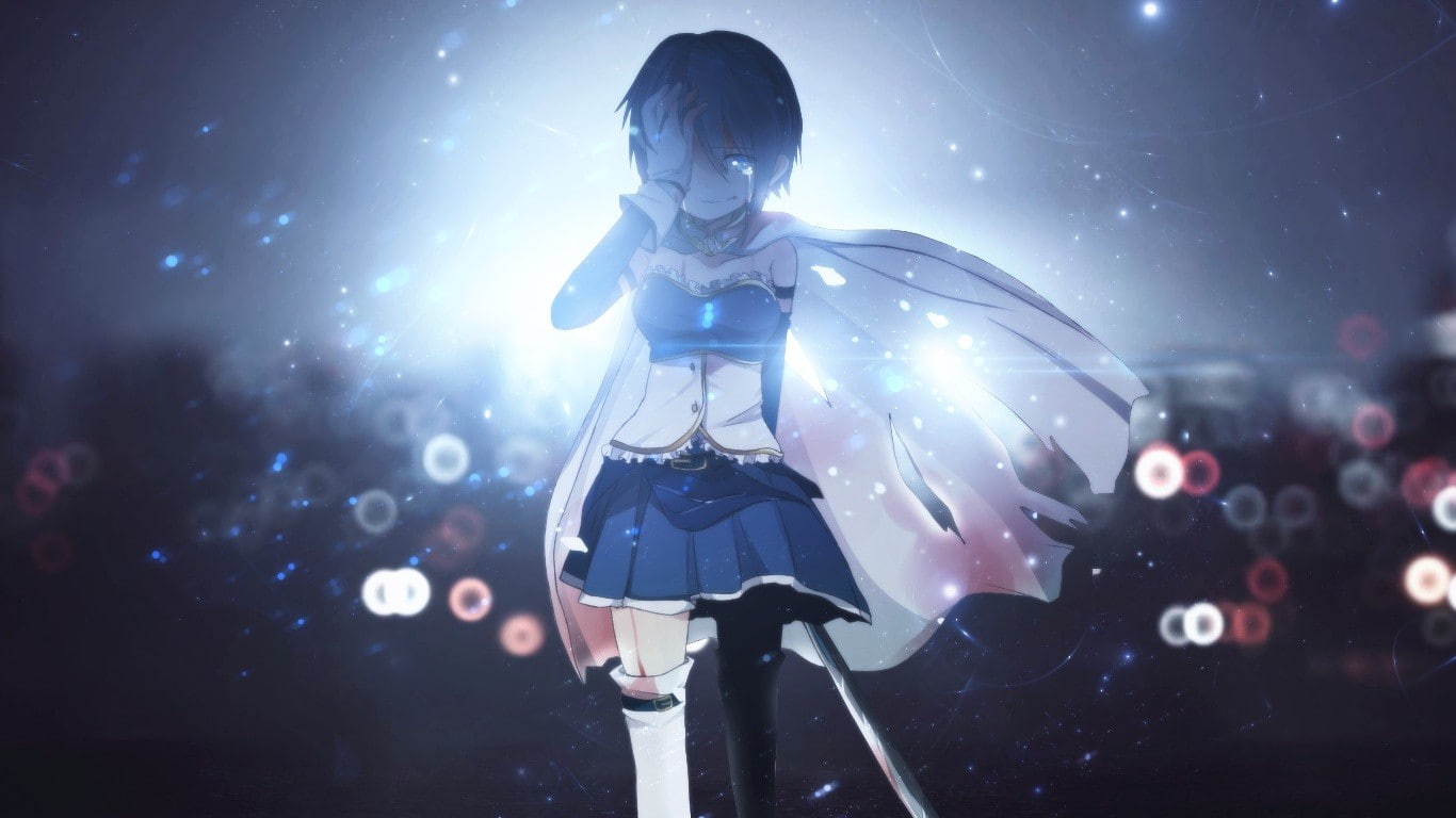illuminated, outdoors, 720P, futuristic, Miki Sayaka, three quarter length, technology, low angle view, one person, childhood, music, hairstyle, musician, HD Wallpaper