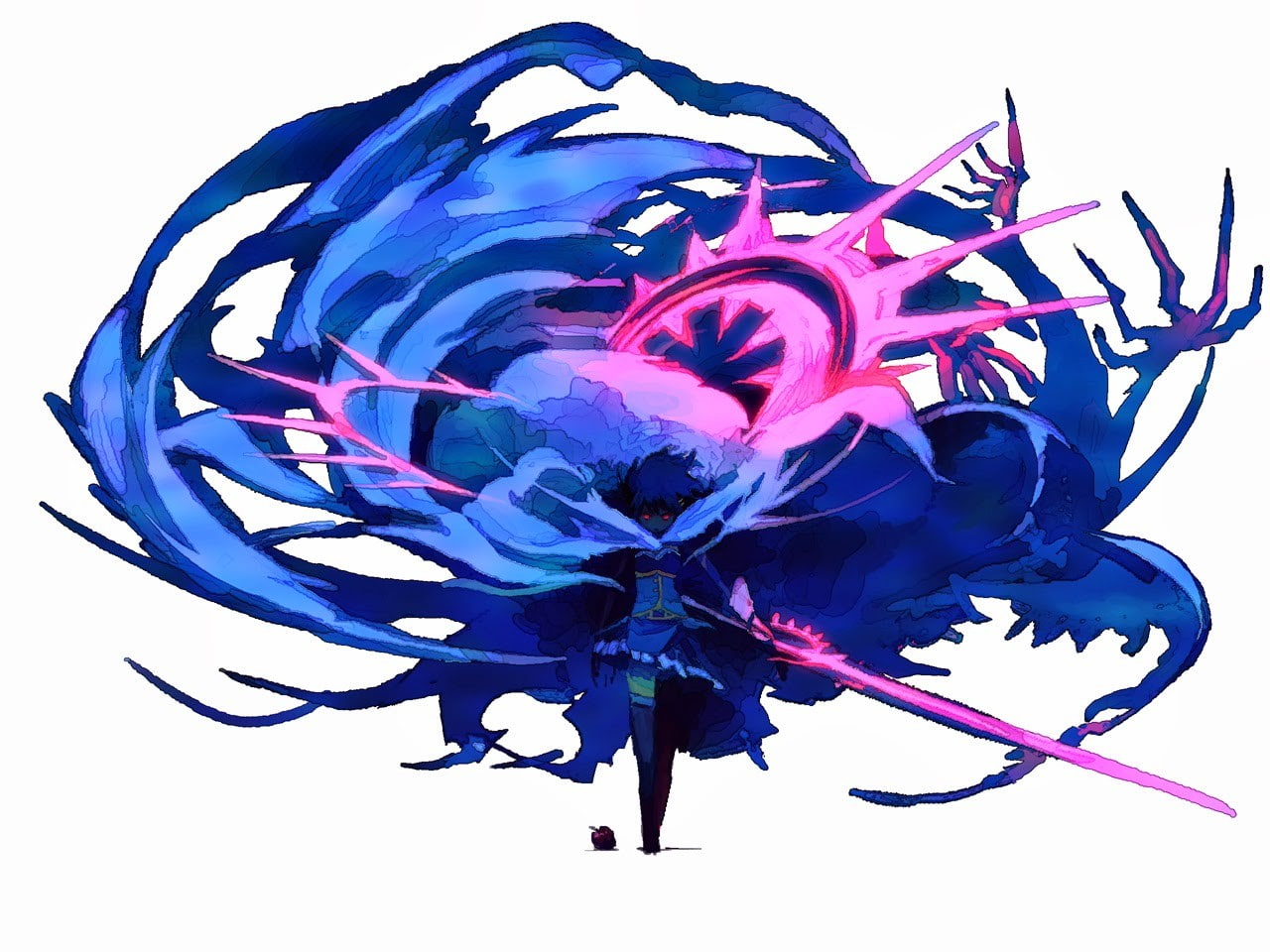 720P, flowering plant, anime, no people, indoors, Miki Sayaka, close-up, flower, flower head, fragility, white background, purple, Mahou Shoujo Madoka Magica, HD Wallpaper