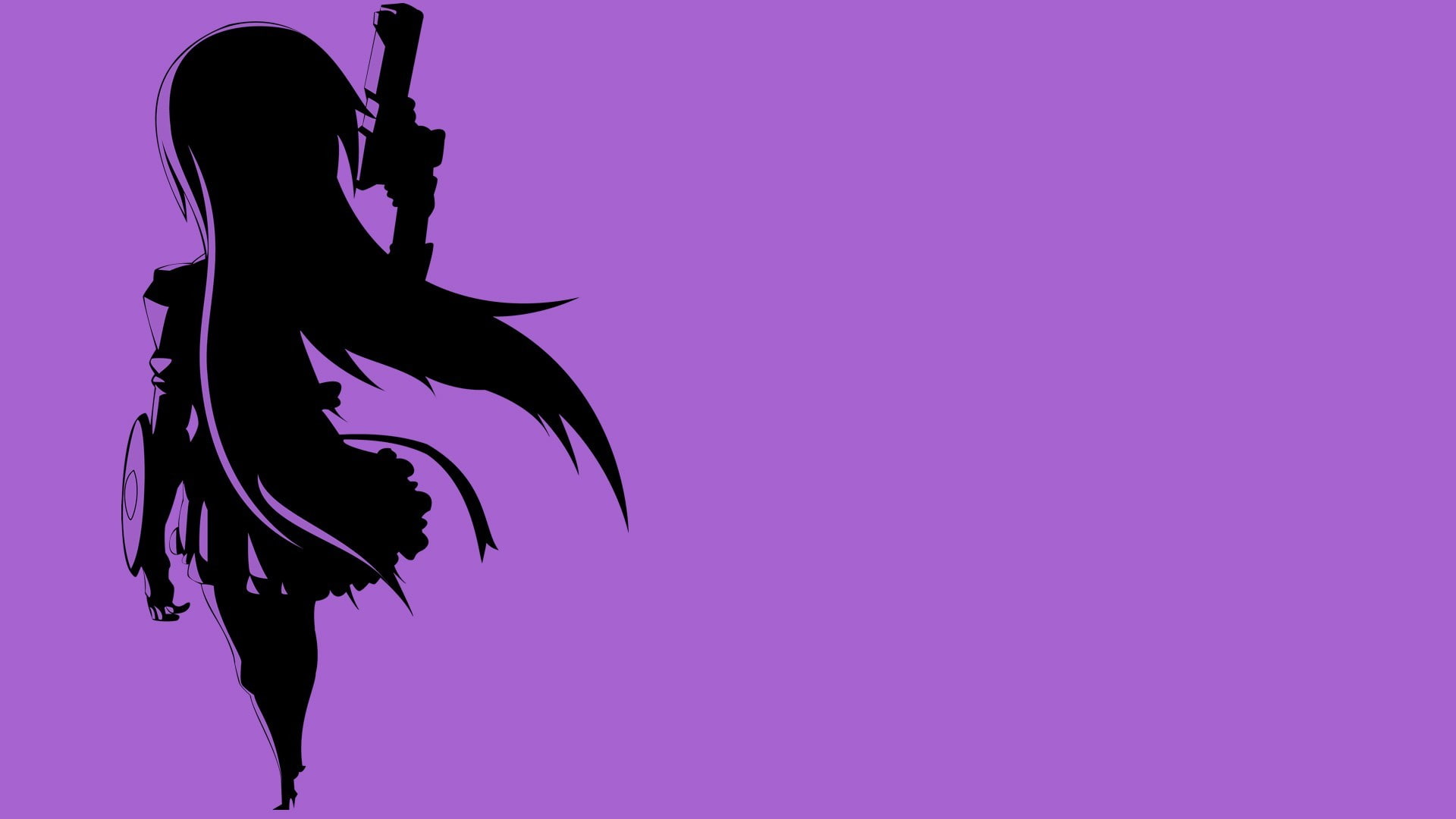 growth, purple, 1080P, beauty in nature, pink color, Mahou Shoujo Madoka Magica, studio shot, people, single object, silhouette, colored background, nature, HD Wallpaper