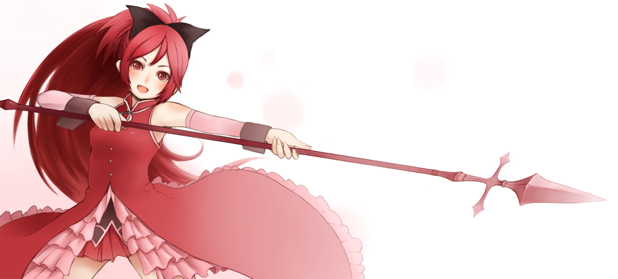 1080P, women, lifestyles, angel, dyed red hair, females, nature, anime girls, anime, Sakura Kyouko, beautiful people, arts culture and entertainment, outdoors, HD Wallpaper