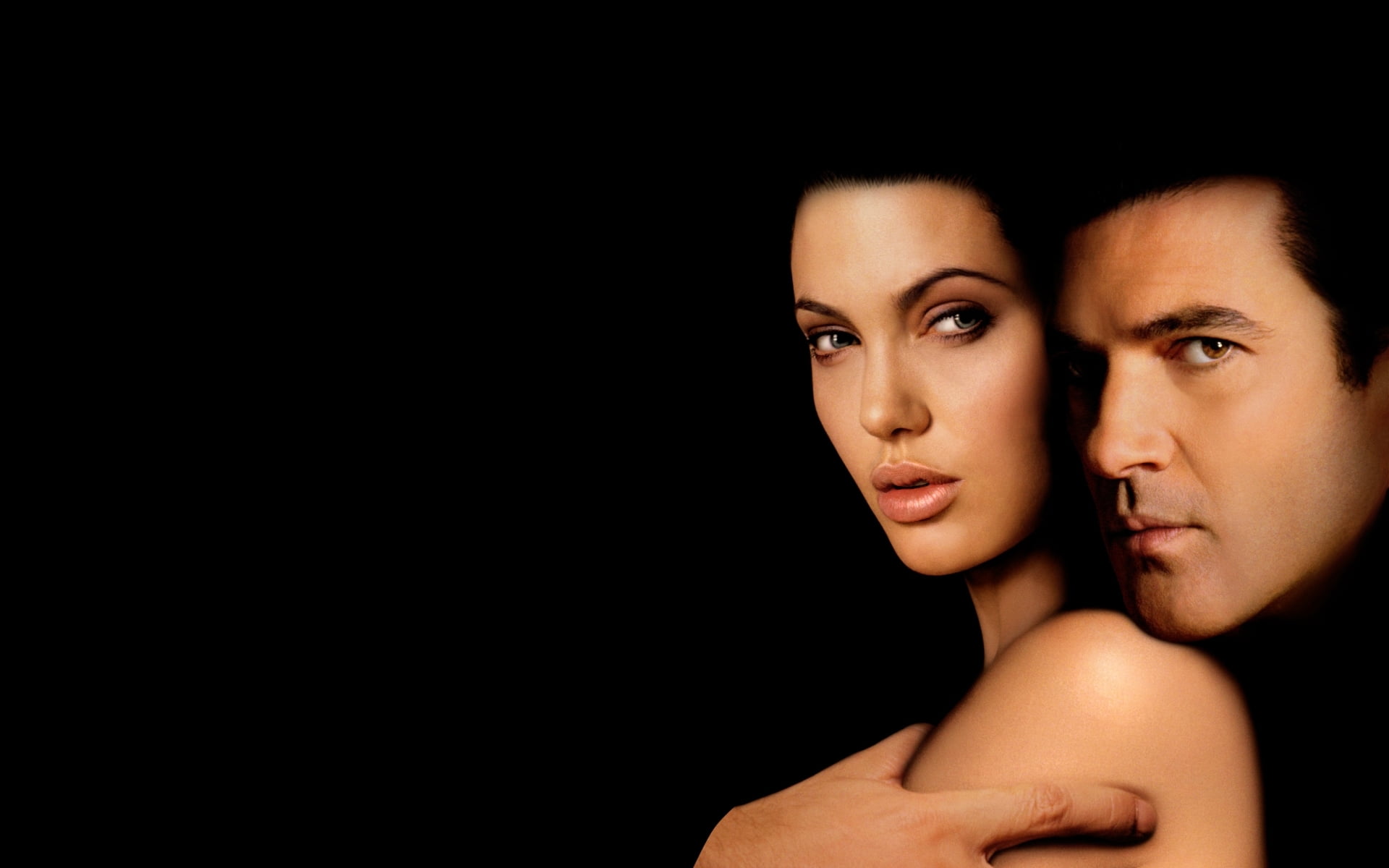 young women, angelina, adult, two people, human body part, beautiful woman, close-up, copy space, The temptation, togetherness, jolie, studio shot, 1080P, HD Wallpaper