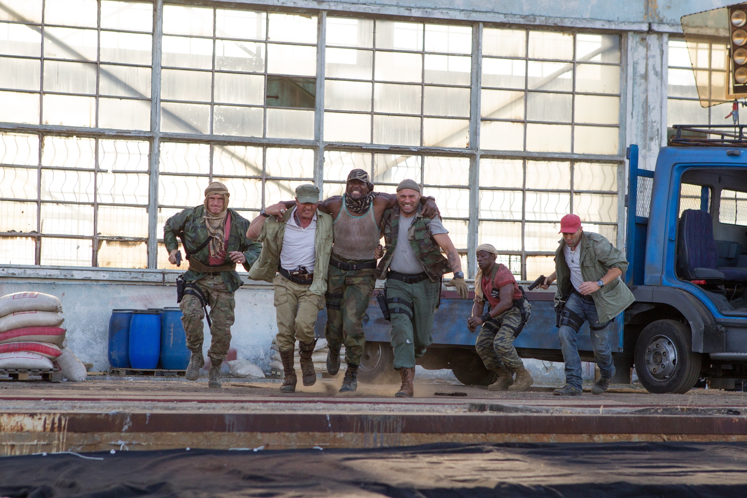 Jason Statham, 2K, Terry Crews, Dolph Lundgren, Sylvester Stallone, Wesley Snipes, The Expendables 3, HD Wallpaper