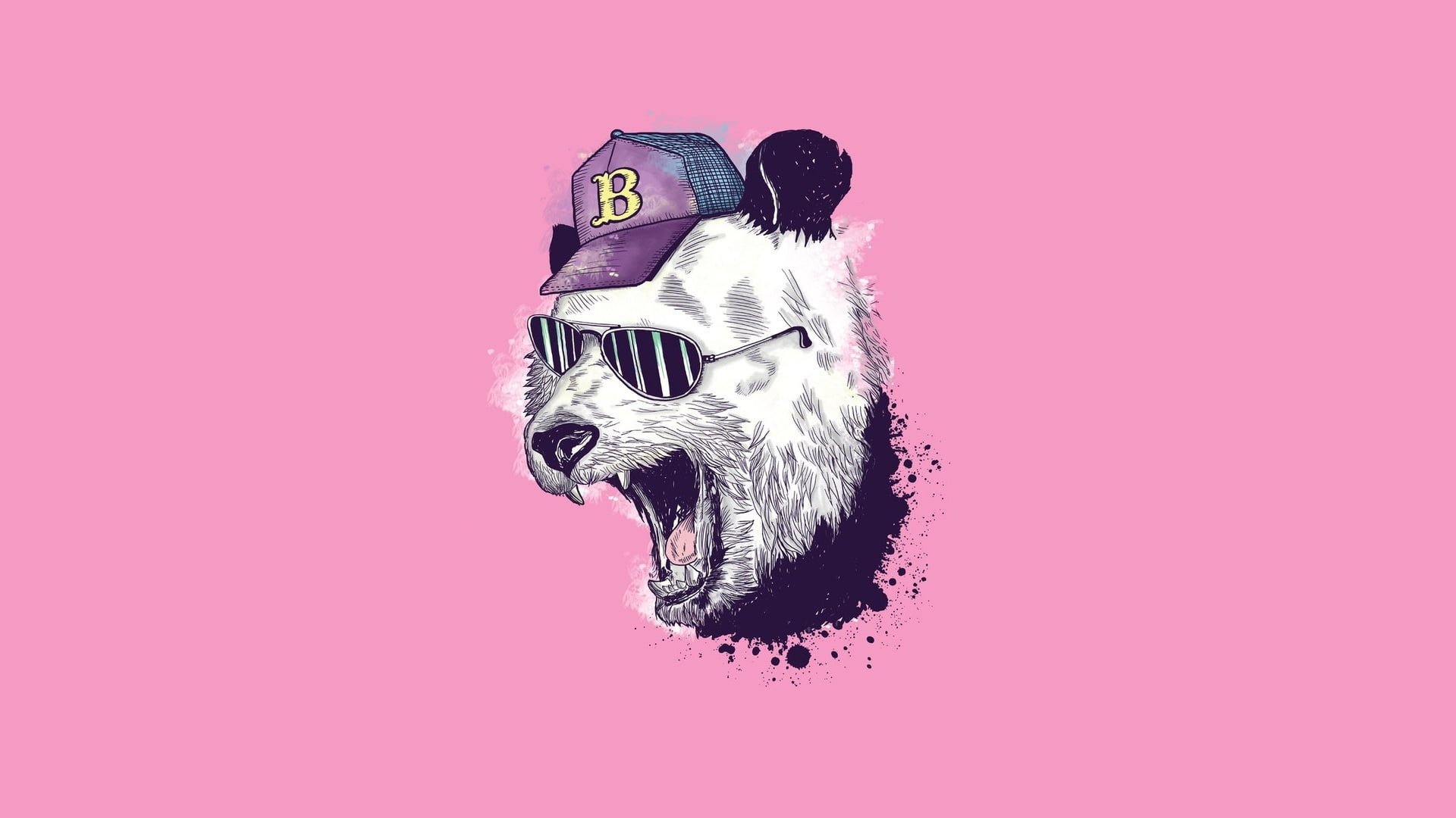 creativity, mouth, domestic, digital composite, animal head, vector, canine, pets, domestic animals, one animal, cut out, dog, mammal, pink background, HD Wallpaper