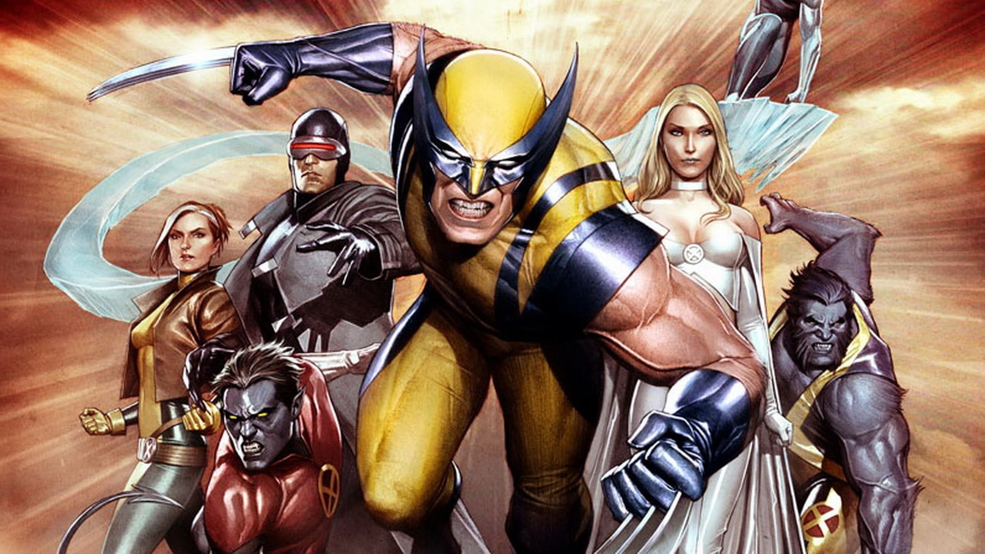 women, indoors, young women, wolverine, portrait, beautiful woman, holding, looking at camera, comics, males, 1080P, celebration, adult, people, smiling, HD Wallpaper