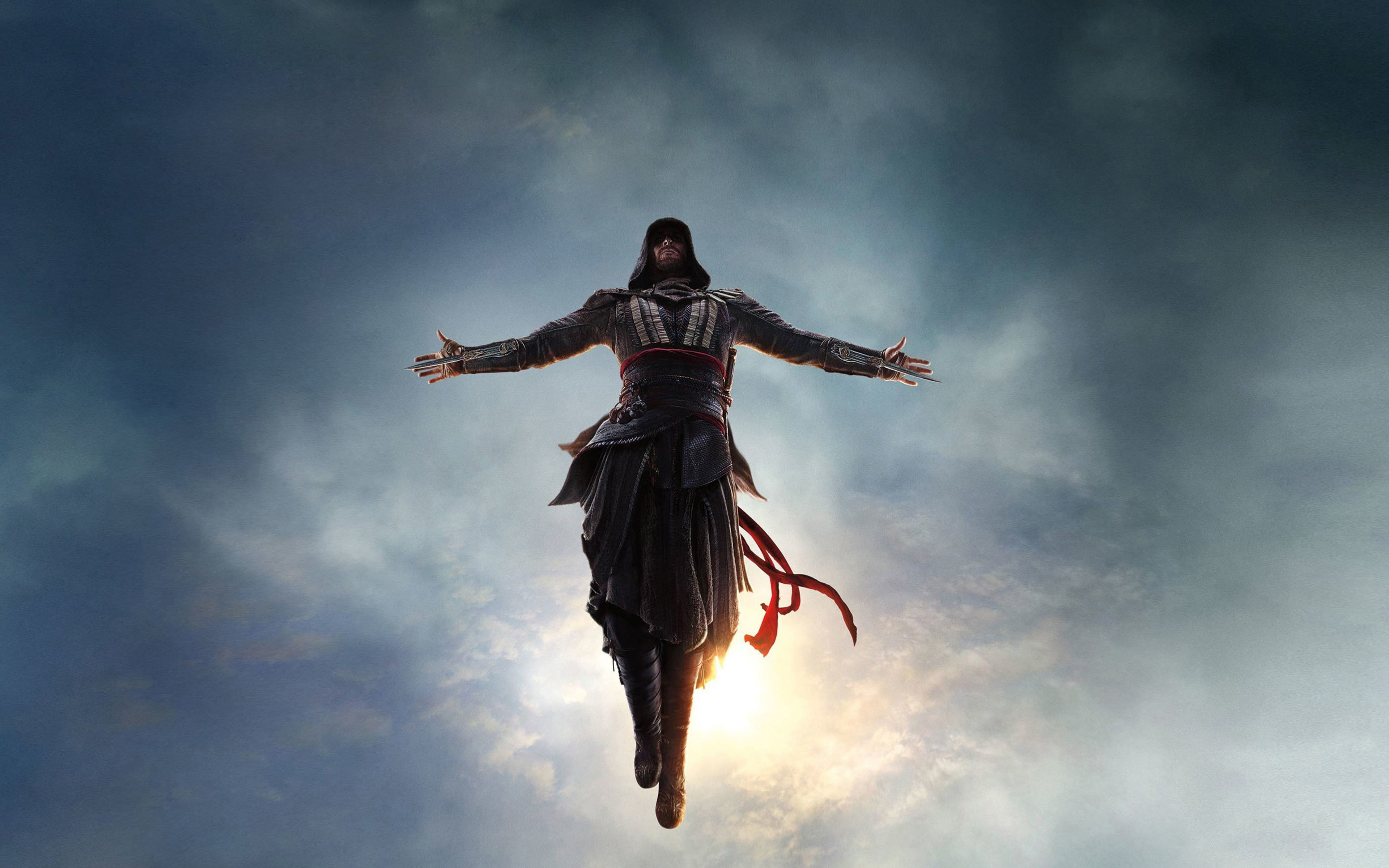 human arm, freedom, limb, arms raised, Assassins Creed, movies, teenager, mid-air, arms outstretched, nature, tranquility, human limb, sky, young adult, HD Wallpaper