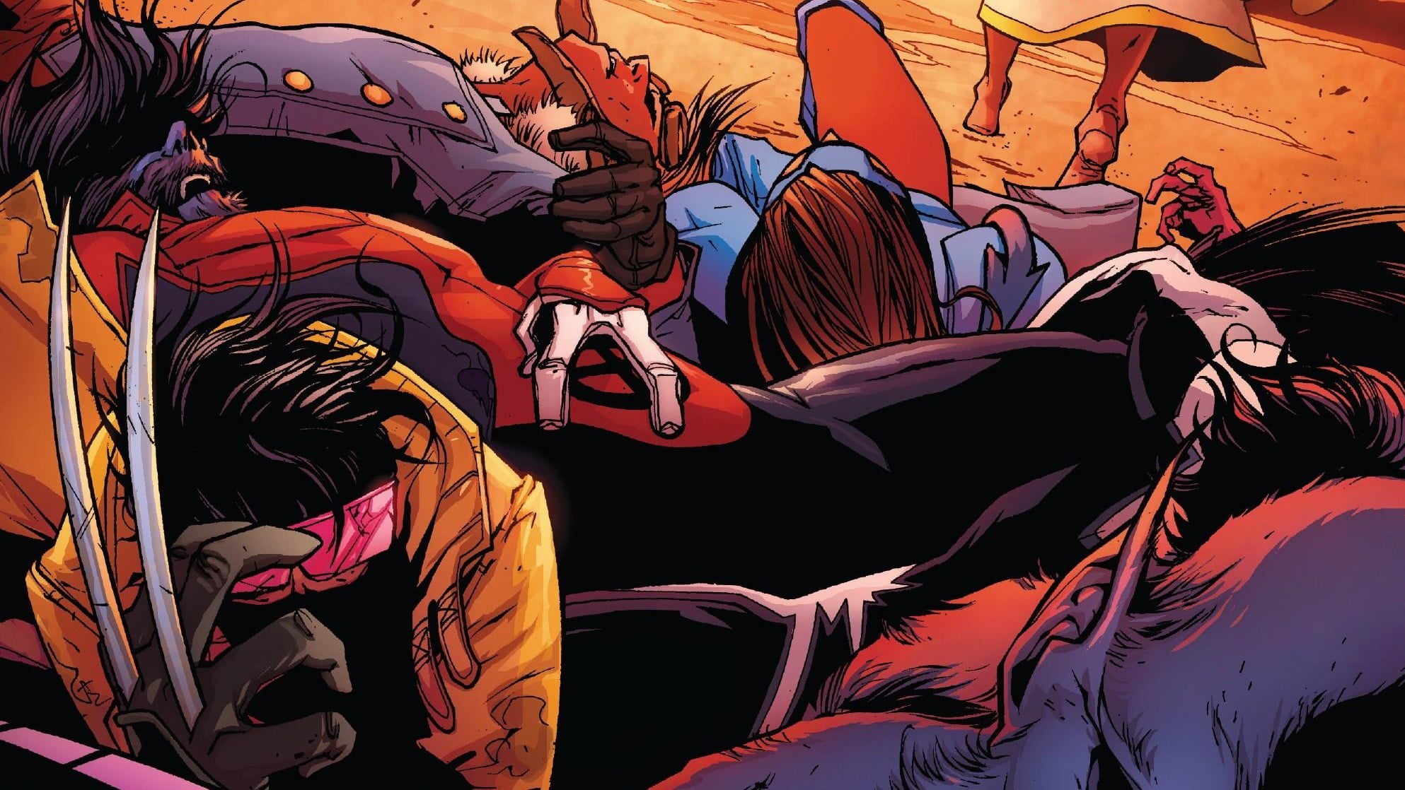 Beast (character), comic books, comic art, Jean Grey, X-23, Marvel Comics, Nightcrawler, Jubilee, comics, 1080P, X-Men, Beast (Henry McCoy), HD Wallpaper