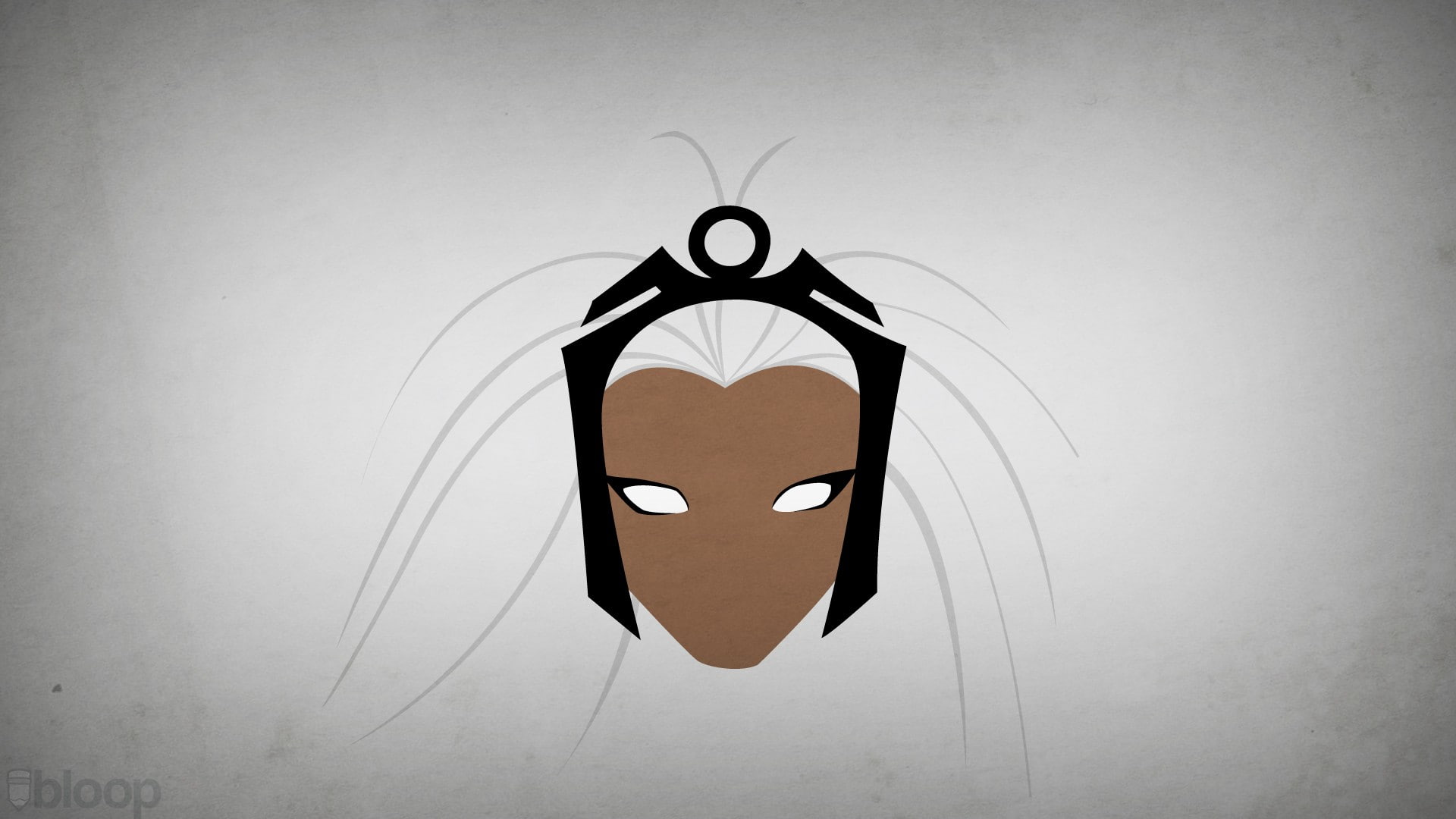 minimalism, X-Men, Blo0p, superheroines, simple background, Marvel Comics, Storm (character), 1080P, HD Wallpaper