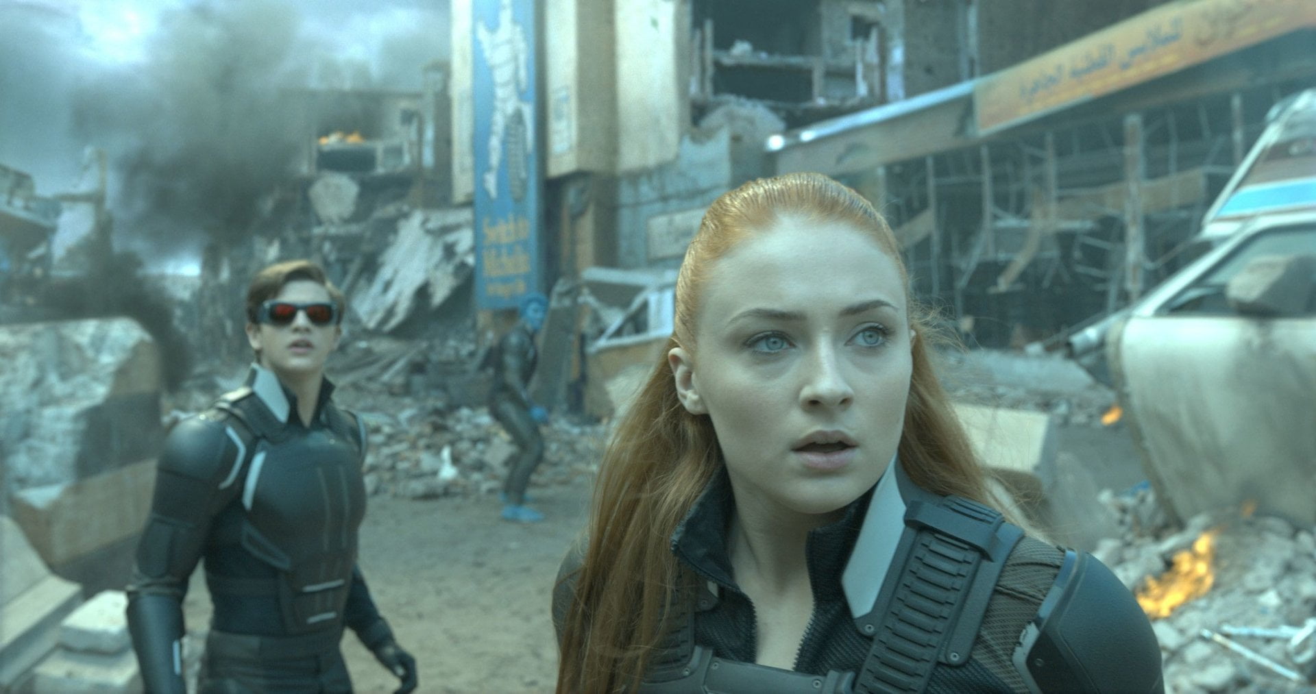 city, contemplation, women, clothing, 1080P, people, hair, Jean Grey, Cyclops (Marvel Comics), digital composite, X-Men: Apocalypse, headshot, adult, Phoenix (Marvel Comics), HD Wallpaper
