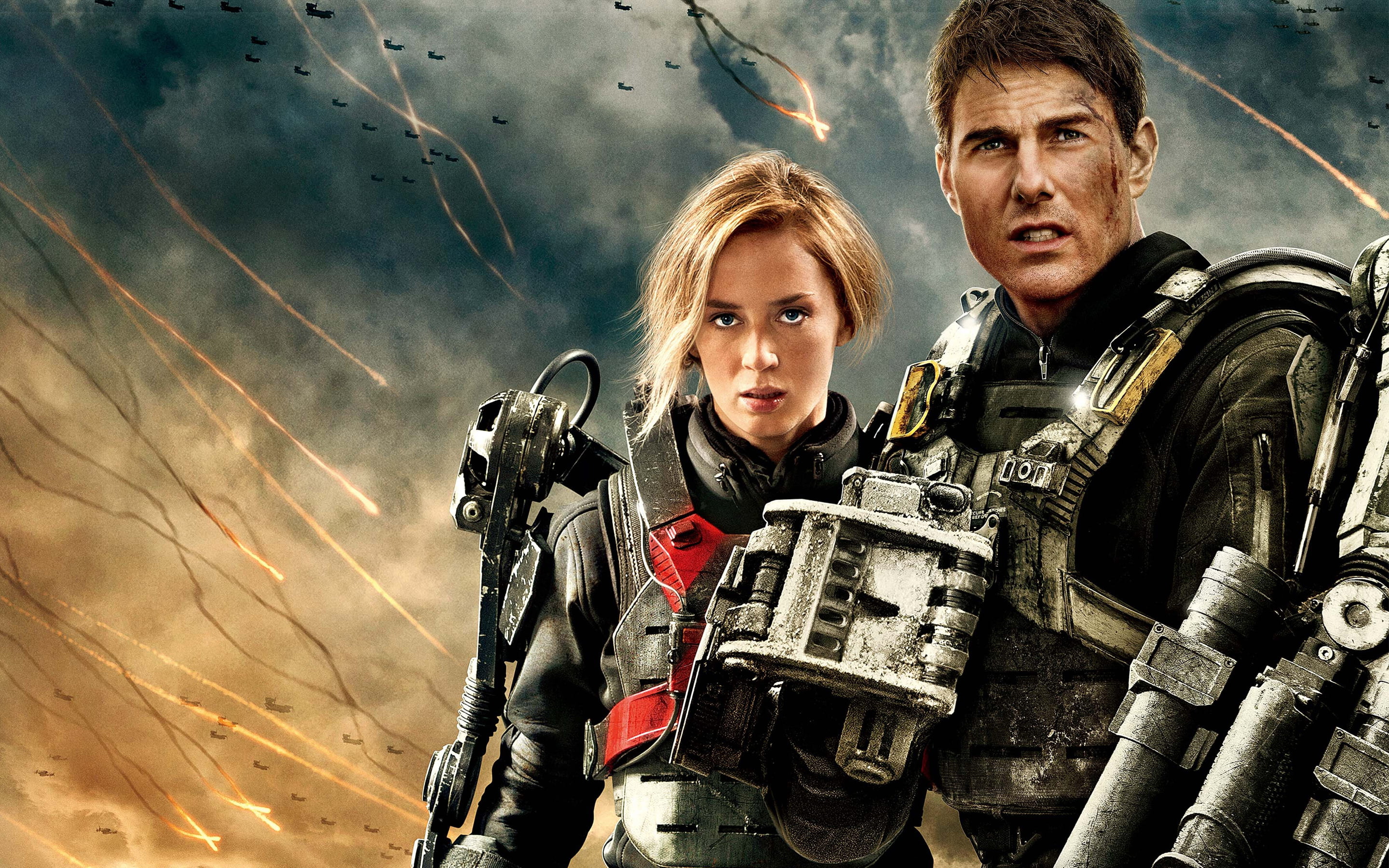 women, blunt, emily, 2K, real people, young women, holding, togetherness, Tom Cruise, the exoskeleton, adult, tom, looking at camera, Bill Cage, two people, HD Wallpaper