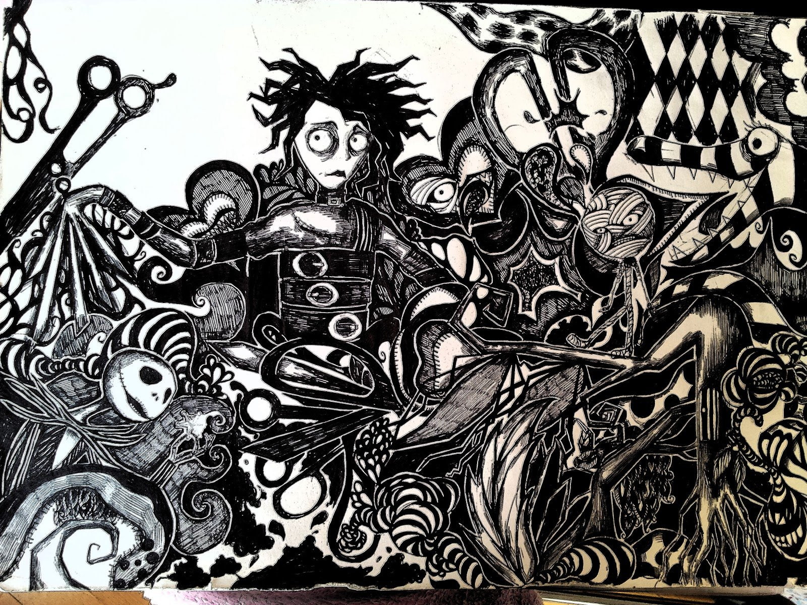 romance, depp, fantasy, 720P, scissorhands, edward, drama, dark, HD Wallpaper