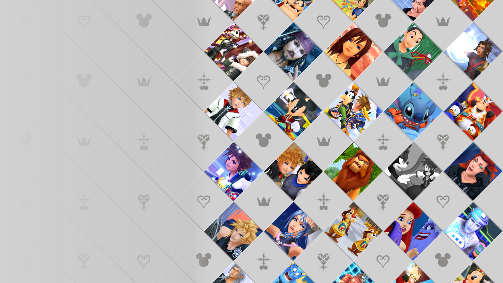 Donald Duck, Cloud Strife, Axel (Kingdom Hearts), Goofy, Snow White, Master Xehanort (Kingdom Hearts), Sora (Kingdom Hearts), Roxas (Kingdom Hearts), Stitch (Lilo and Stitch), HD Wallpaper