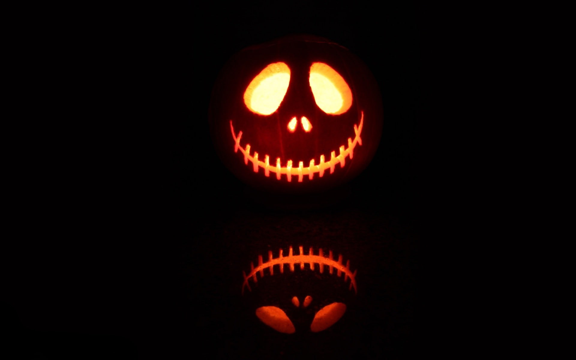 no people, 1080P, illuminated, close-up, face, The Nightmare Before Christmas, food and drink, anthropomorphic, glowing, orange color, jack o lantern, HD Wallpaper