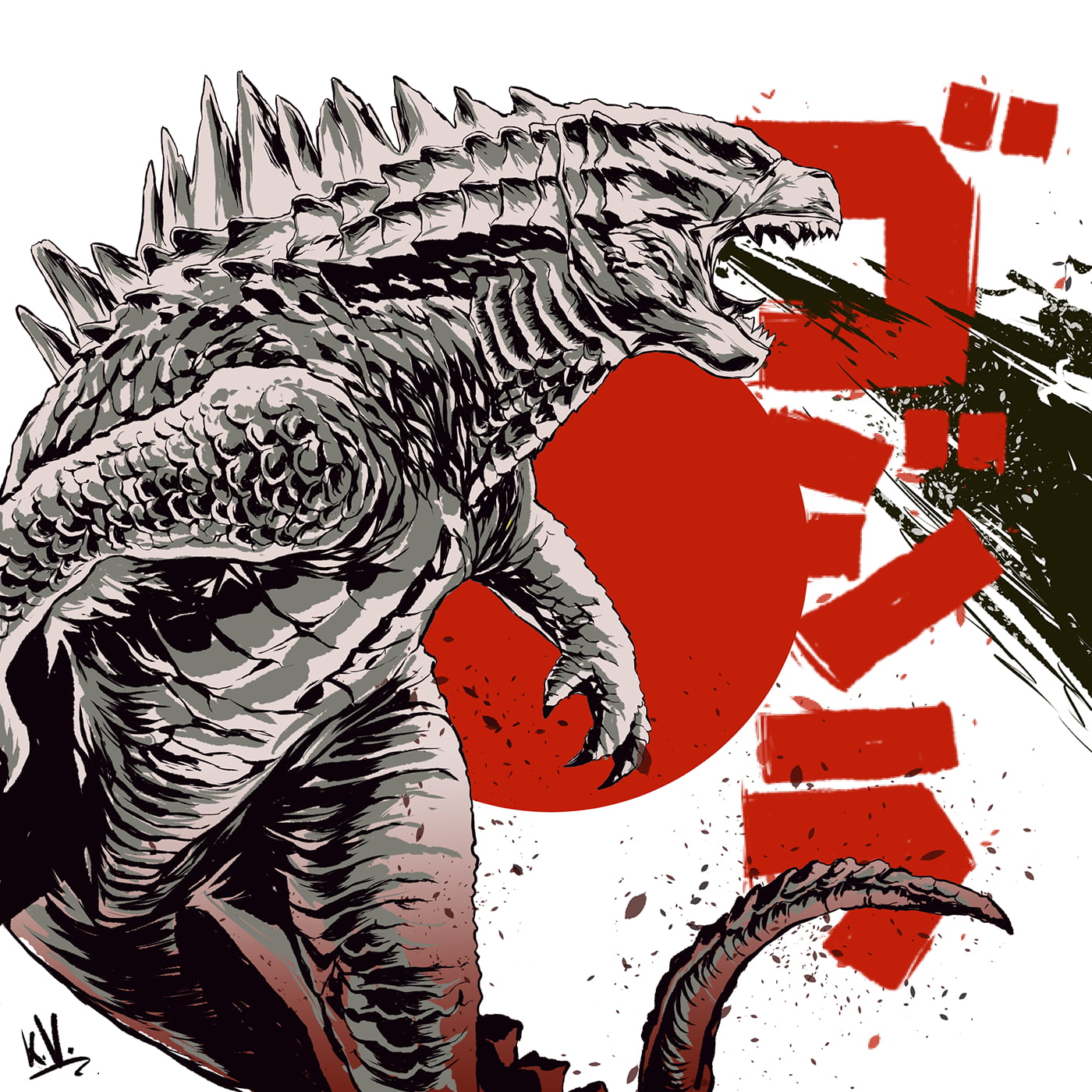 movies, kaiju, 720P, Godzilla, artwork, fan art, Phone HD Wallpaper