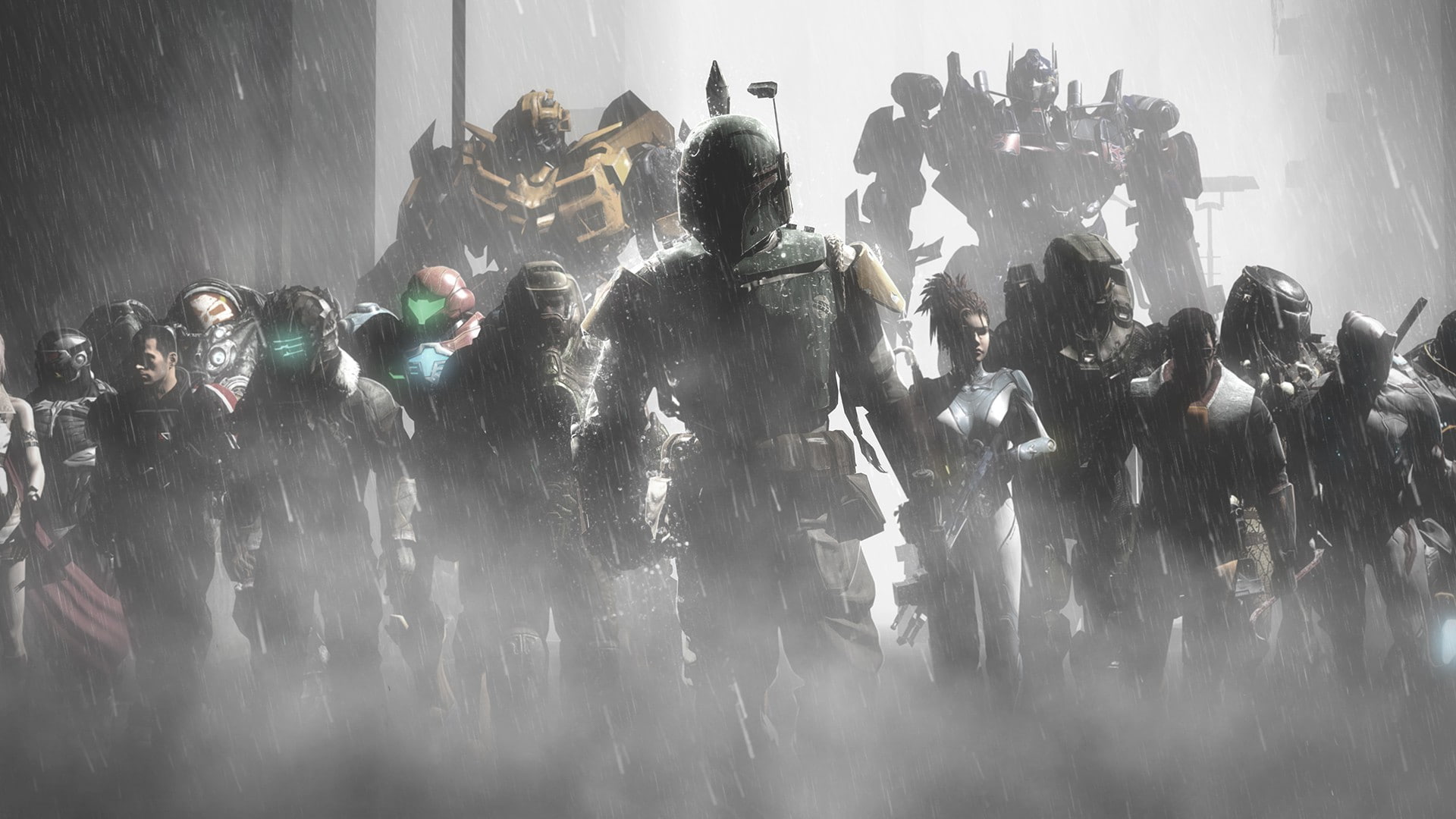 Sarah Kerrigan, Predator (movie), Master Chief, Samus Aran, optimus prime, Dead Space, Boba Fett, 1080P, starcraft, Gordon man, Crysis, Bumblebee (Transformers, HD Wallpaper