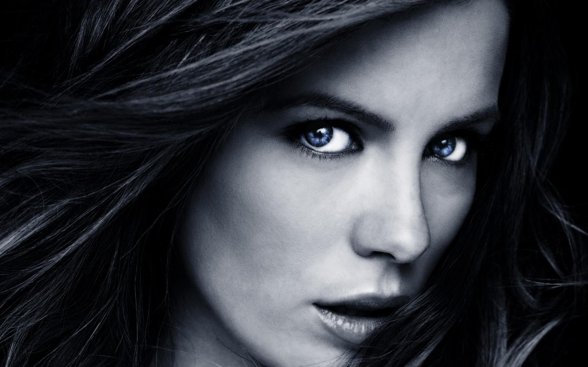 black, celebrities, kate beckinsale, 1080P, beckinsale, desktop, hair, woman, kate, celebrity, hollywood, underworld, HD Wallpaper