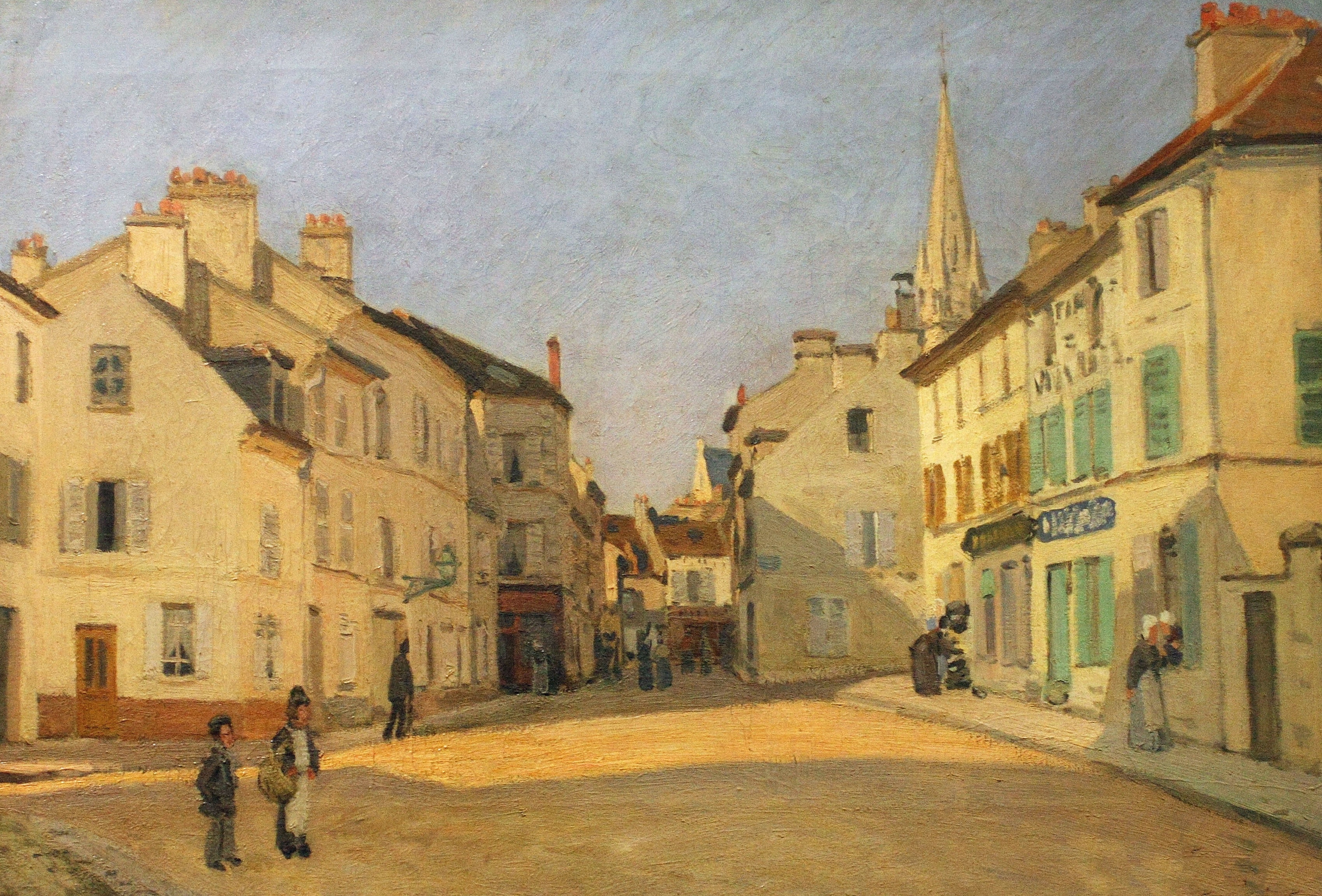 2K, home, picture, the urban landscape, Alfred Sisley, Square in Argenteuil, HD Wallpaper