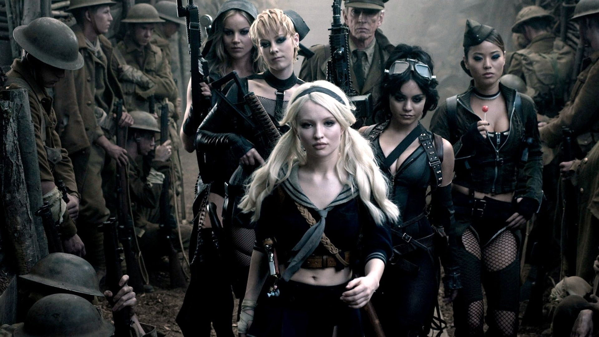 people, Punch, Movie, Sucker, 2011, rifles, carrying, 1080P, characters, HD Wallpaper