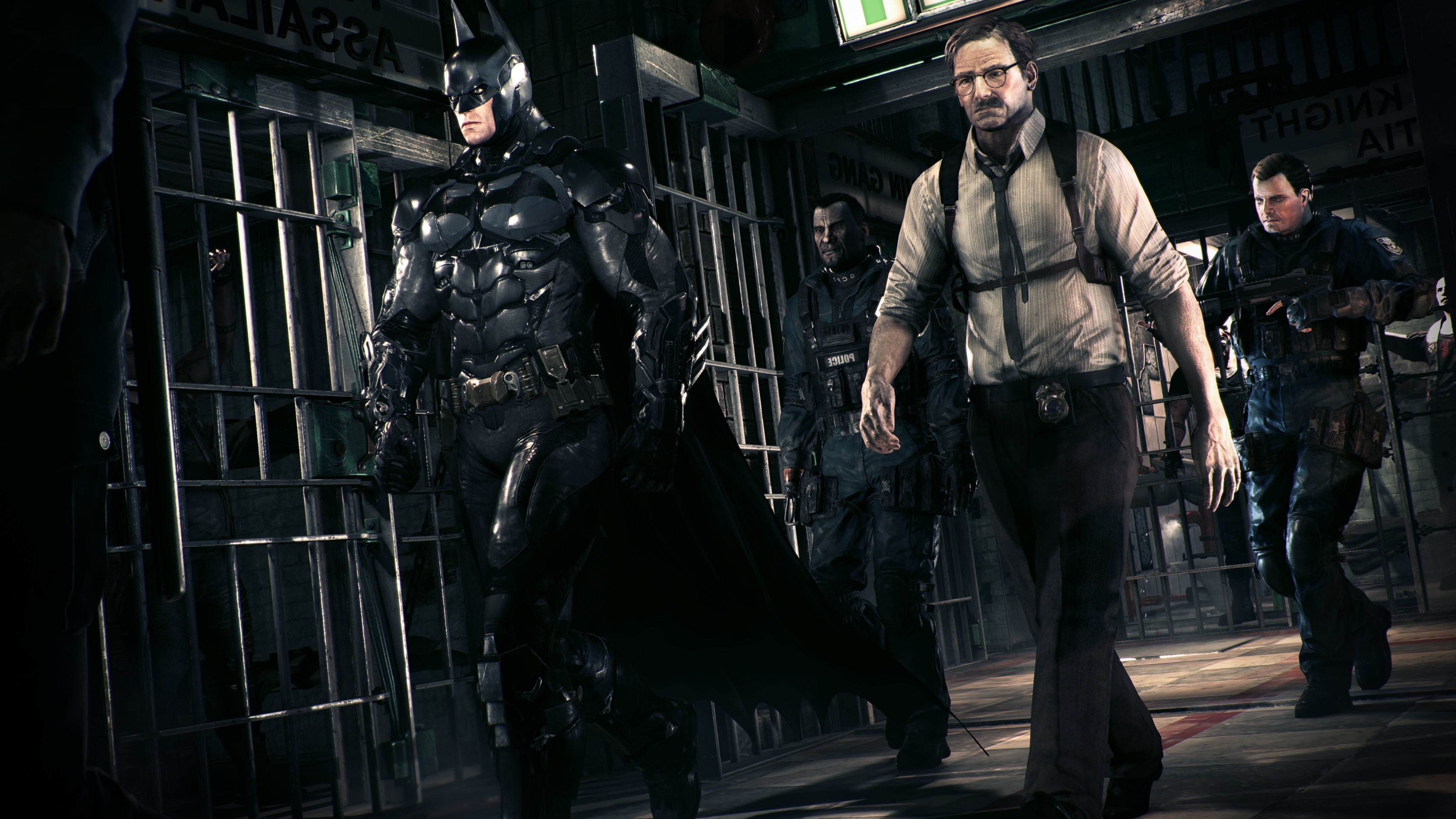 walking, real people, group of people, built structure, government, city, men, batman batman arkham knight gotham city jim gordon, 4K, law, adult, day, HD Wallpaper