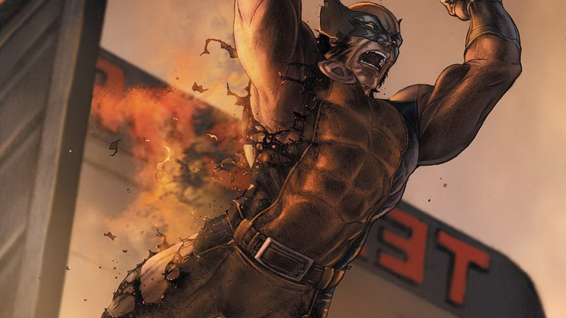 wolverine, cartoon/comic, 1080P, hd, x, men, HD Wallpaper