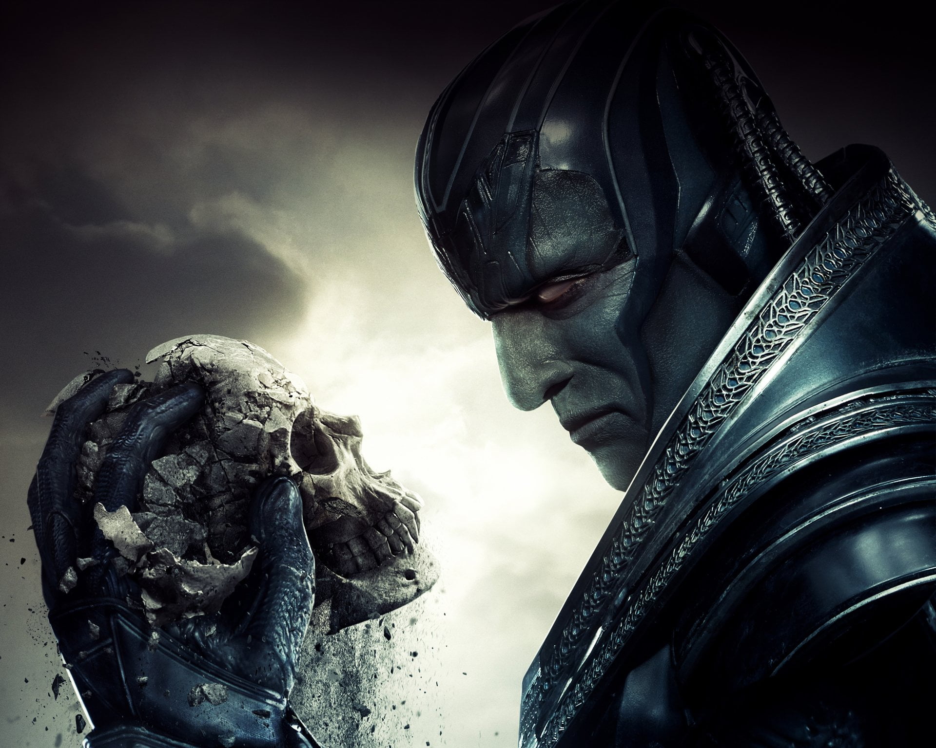 sky, holding, Apocalypse (Marvel Comics), mask - disguise, apocalypse, sculpture, nature, mask, close-up, x, creativity, X-Men: Apocalypse, human skeleton, HD Wallpaper
