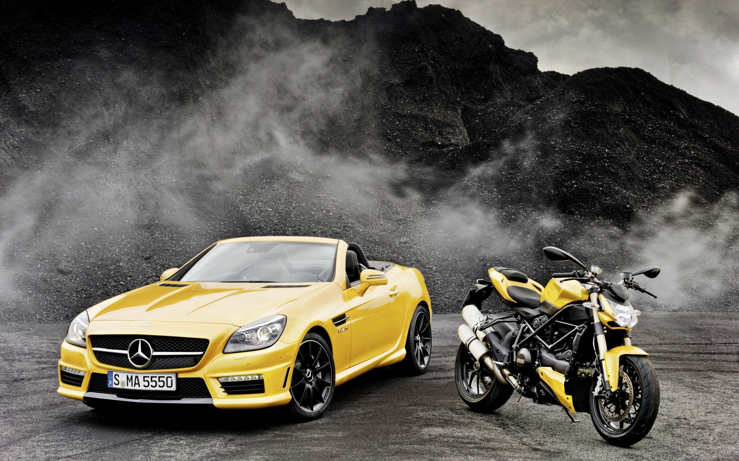 Motorbikes, slk, amg, ducati, 2K, x, hd, benz, cars, art, diavel, motorcycles, mercedes, HD Wallpaper