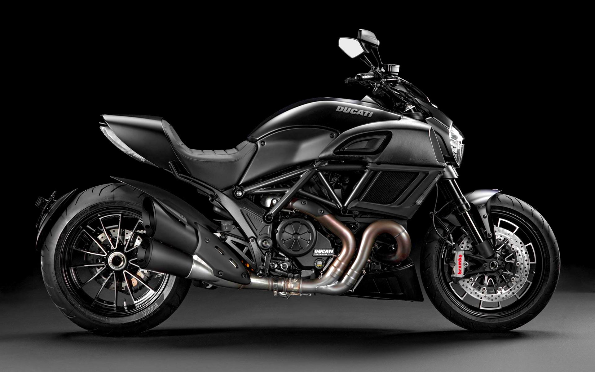wealth, diavel, transportation, single object, Ducati, no people, black background, retro styled, alloy, luxury, 1080P, silver colored, cut out, tire, HD Wallpaper