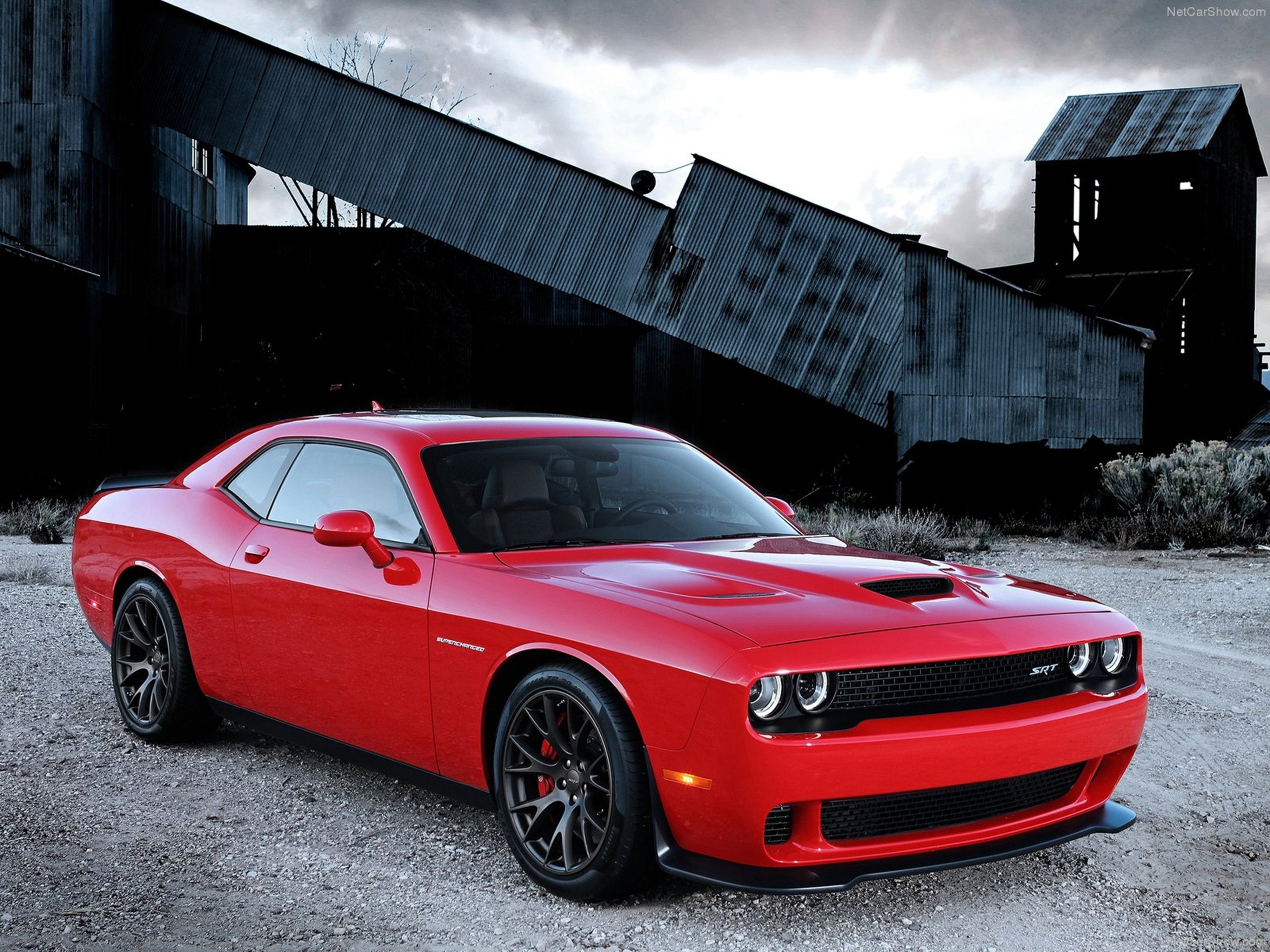 4000x3000, hellcat, srt, challenger, sport, 4K, car, red, muscle car, dodge, HD Wallpaper