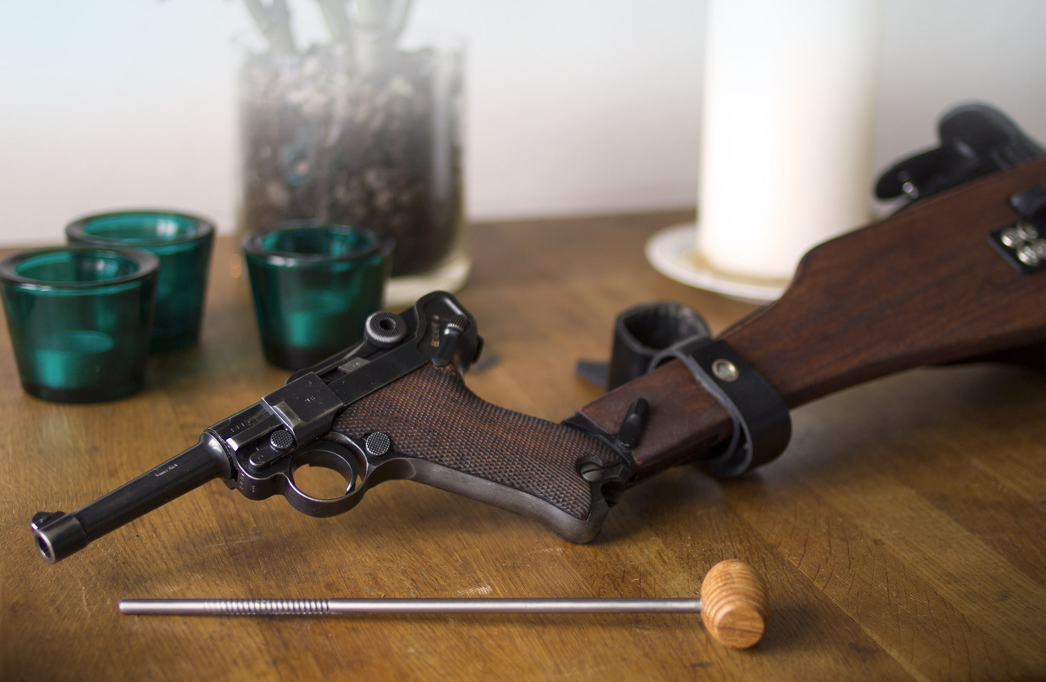 Parabellum, 1080P, gun, P08, Luger, butt, HD Wallpaper