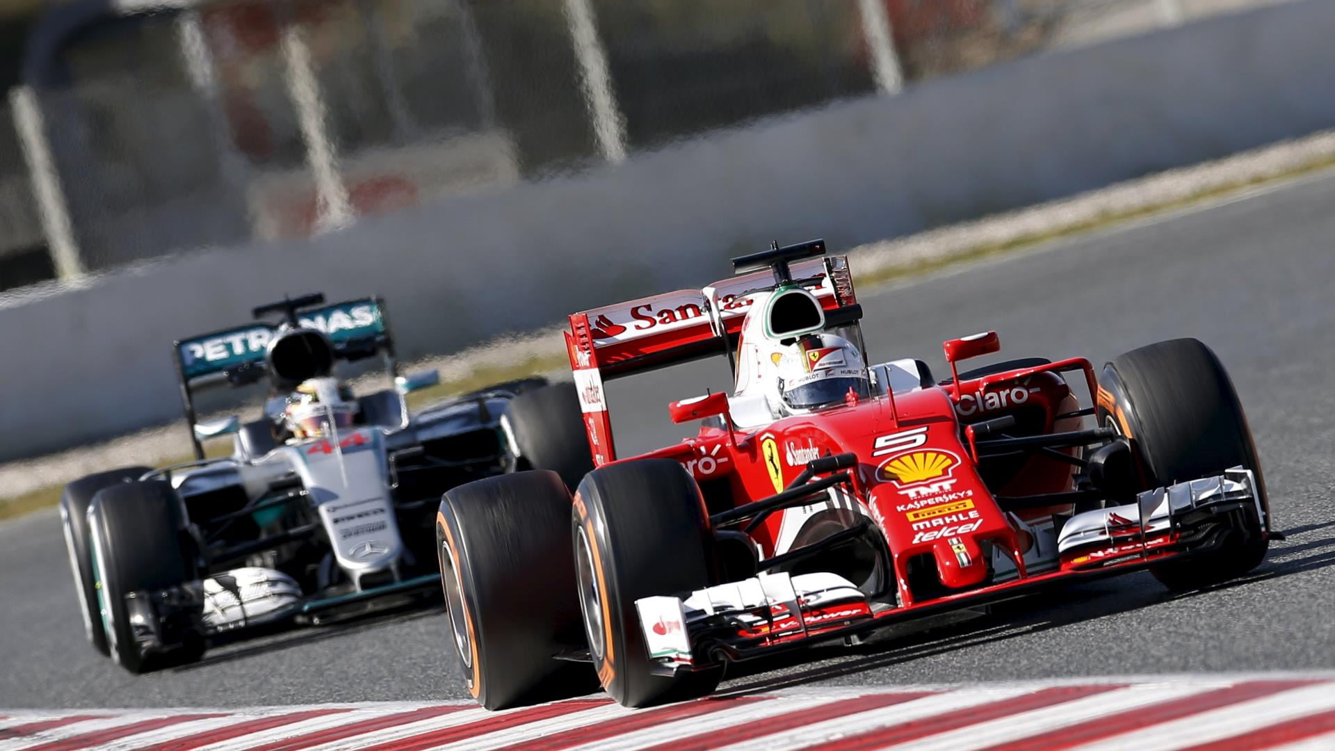 racecar, motorsport, transportation, lewis hamilton, ferrari f1, 1080P, motor vehicle, road, ferrari, mode of transportation, outdoors, land vehicle, day, HD Wallpaper
