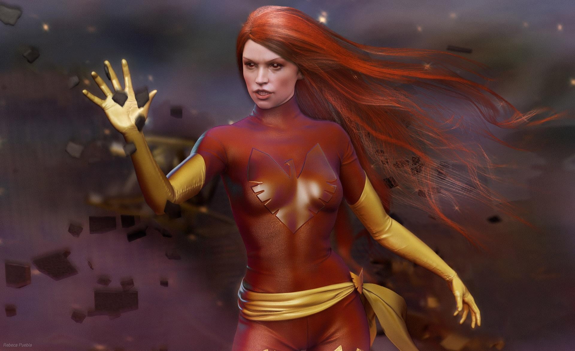 fashion, beautiful woman, dyed red hair, beautiful people, fantasy, superheroines, hairstyle, young adult, adult, artwork, one person, clothing, women, HD Wallpaper