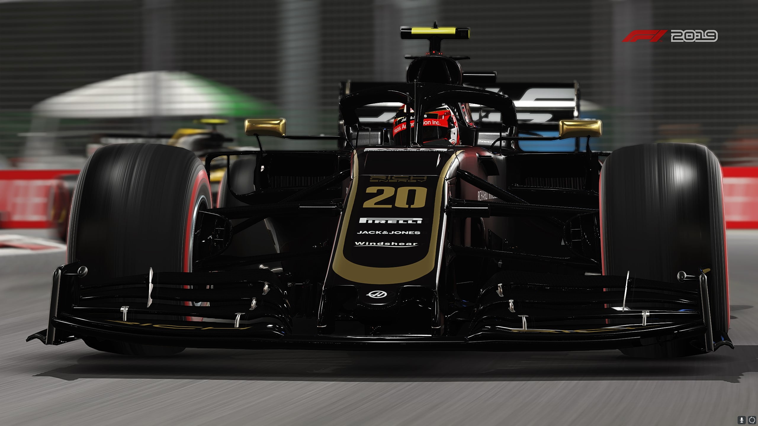 Race Car, 2K, Haas VF-19, F1 2019, Video Game, HD Wallpaper