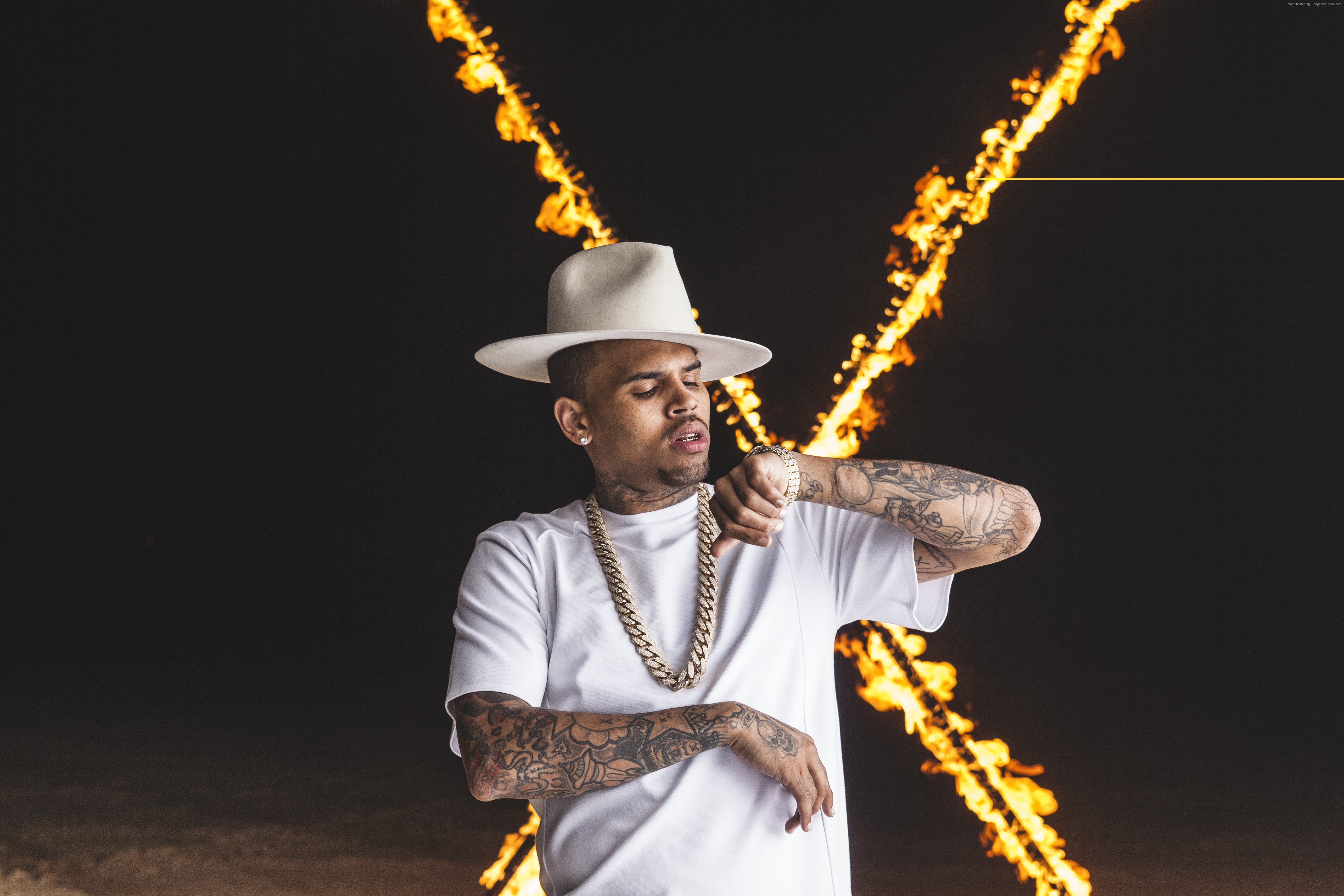 Chris Brown, singer, Top music artist and bands, 5K, HD Wallpaper