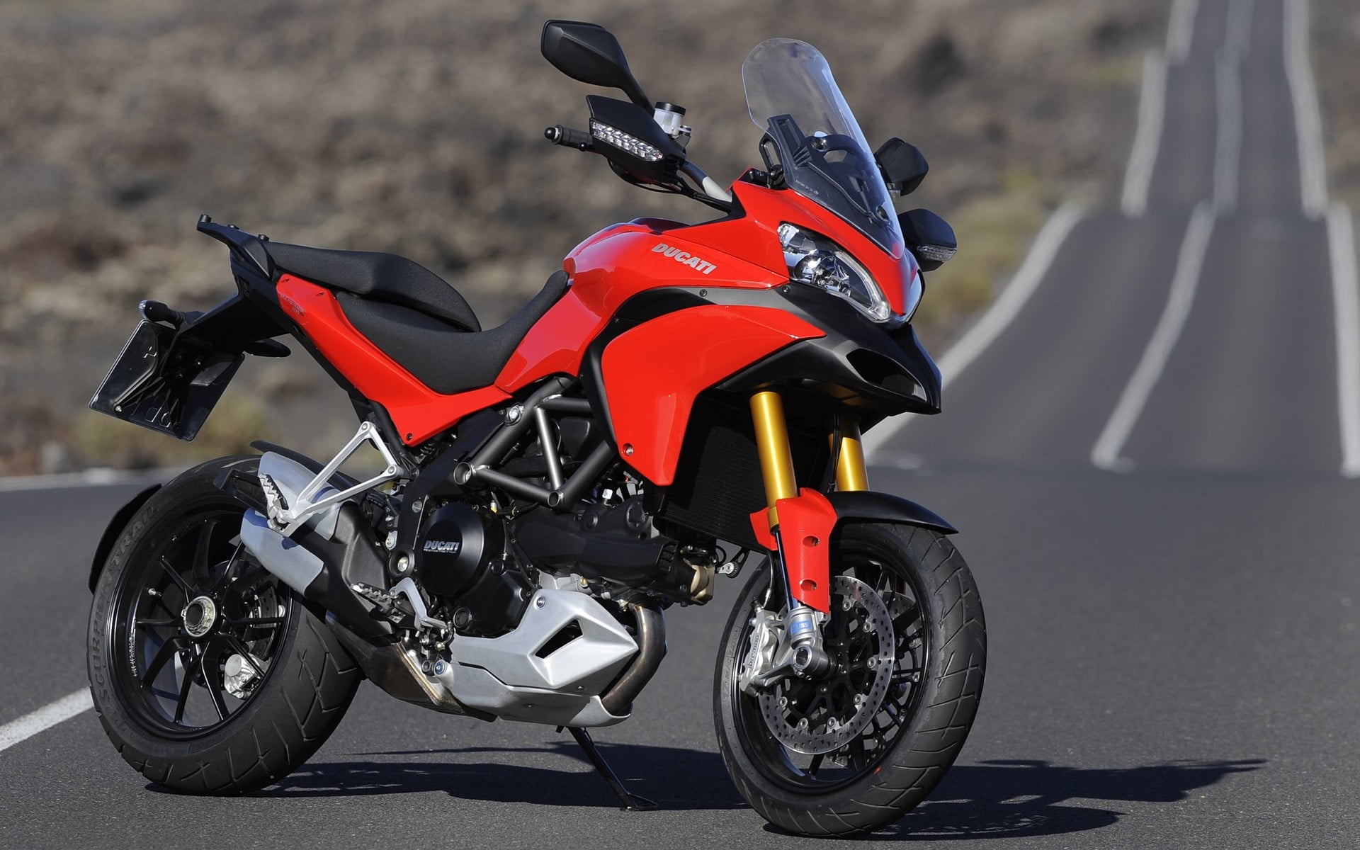 riding, helmet, headwear, Ducati, backbone, road, motorcycle, sports helmet, one person, focus on foreground, day, city, speed, land vehicle, Motorcycles, HD Wallpaper
