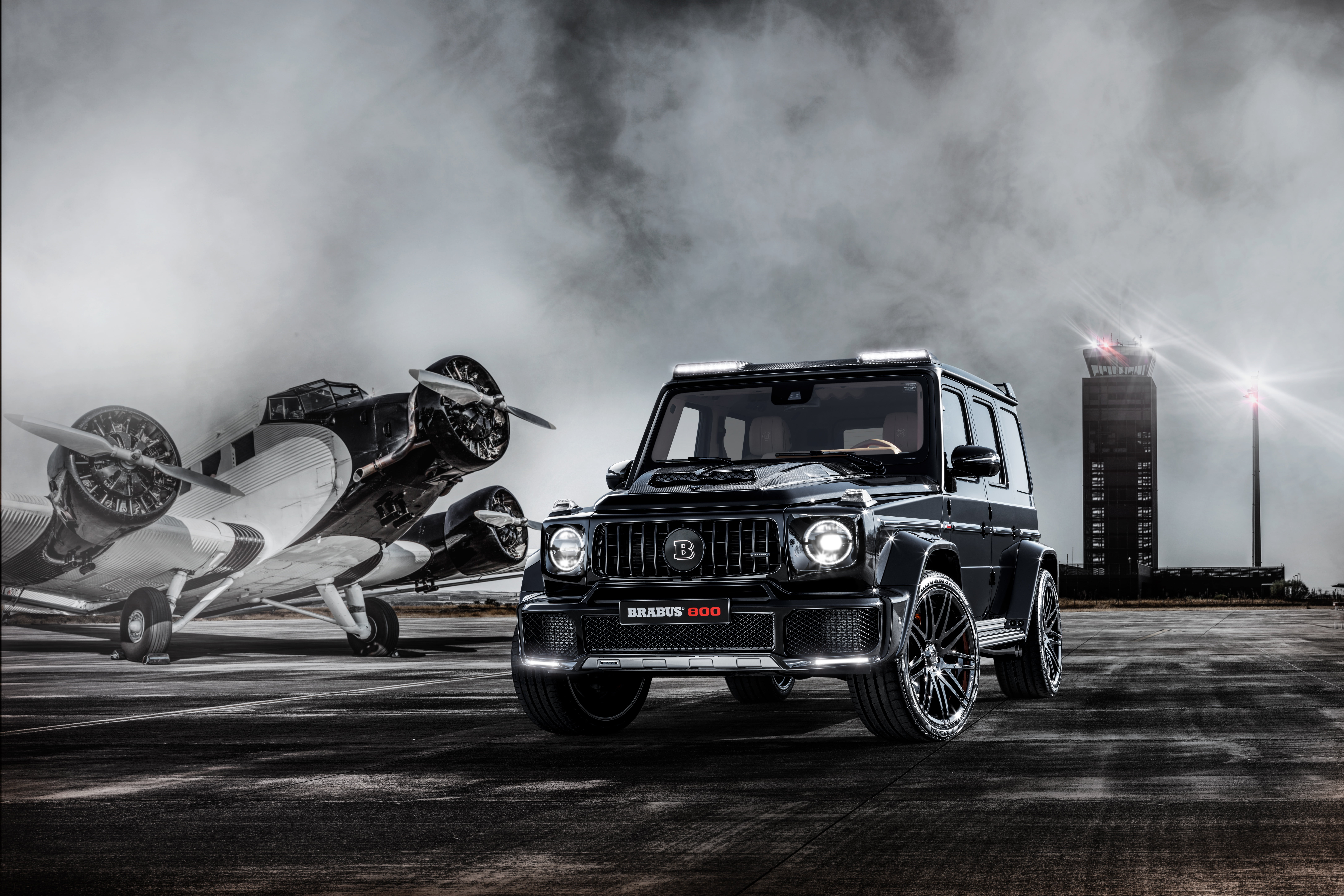 The plane, Widestar, 8K, G63, Mercedes, Brabus 800, AMG, Brabus, HD Wallpaper